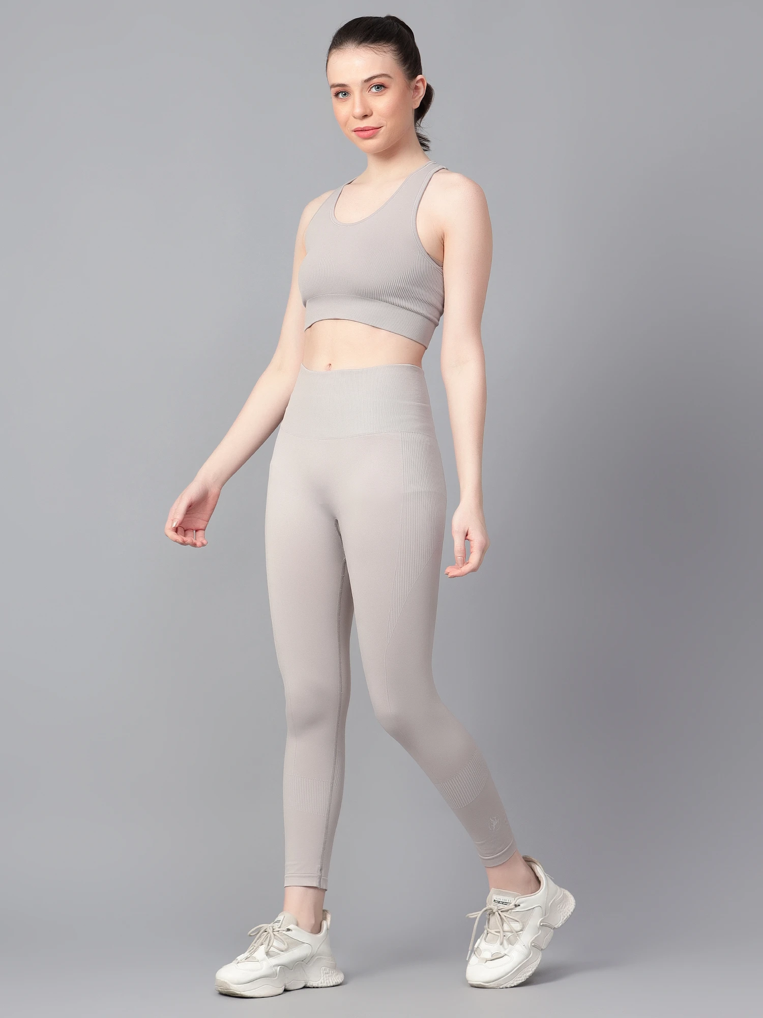 Co-ord Women’s Seamless Gym Workout Set Grey
