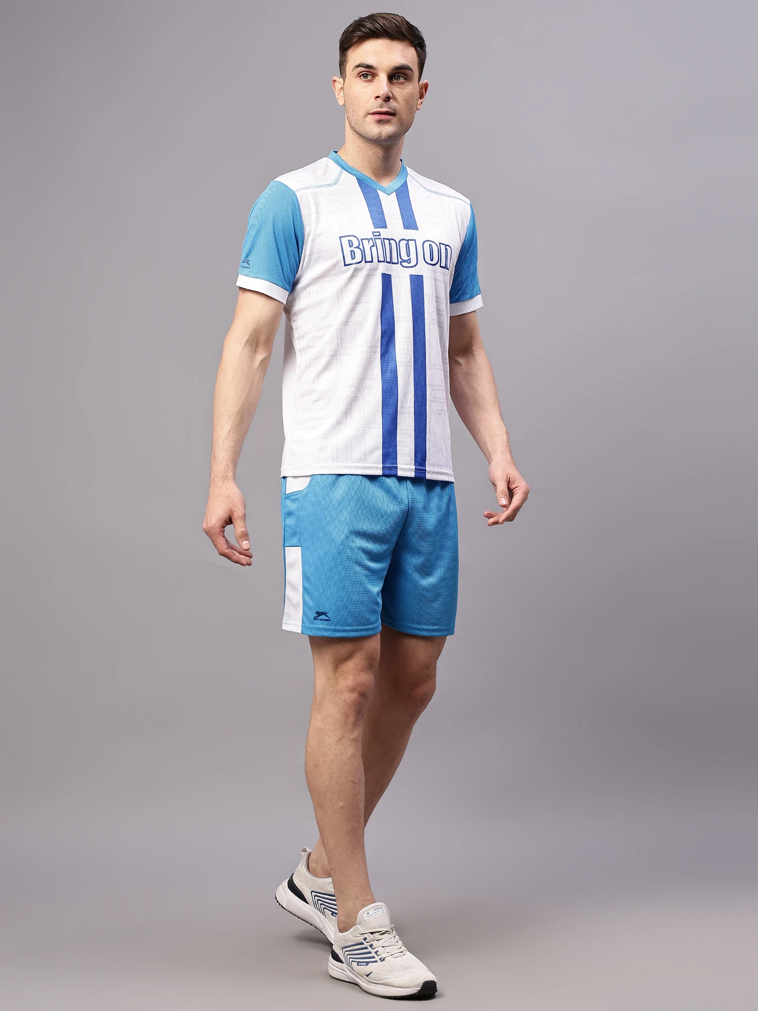 White Royal Blue Game Day Elite Football kit for men