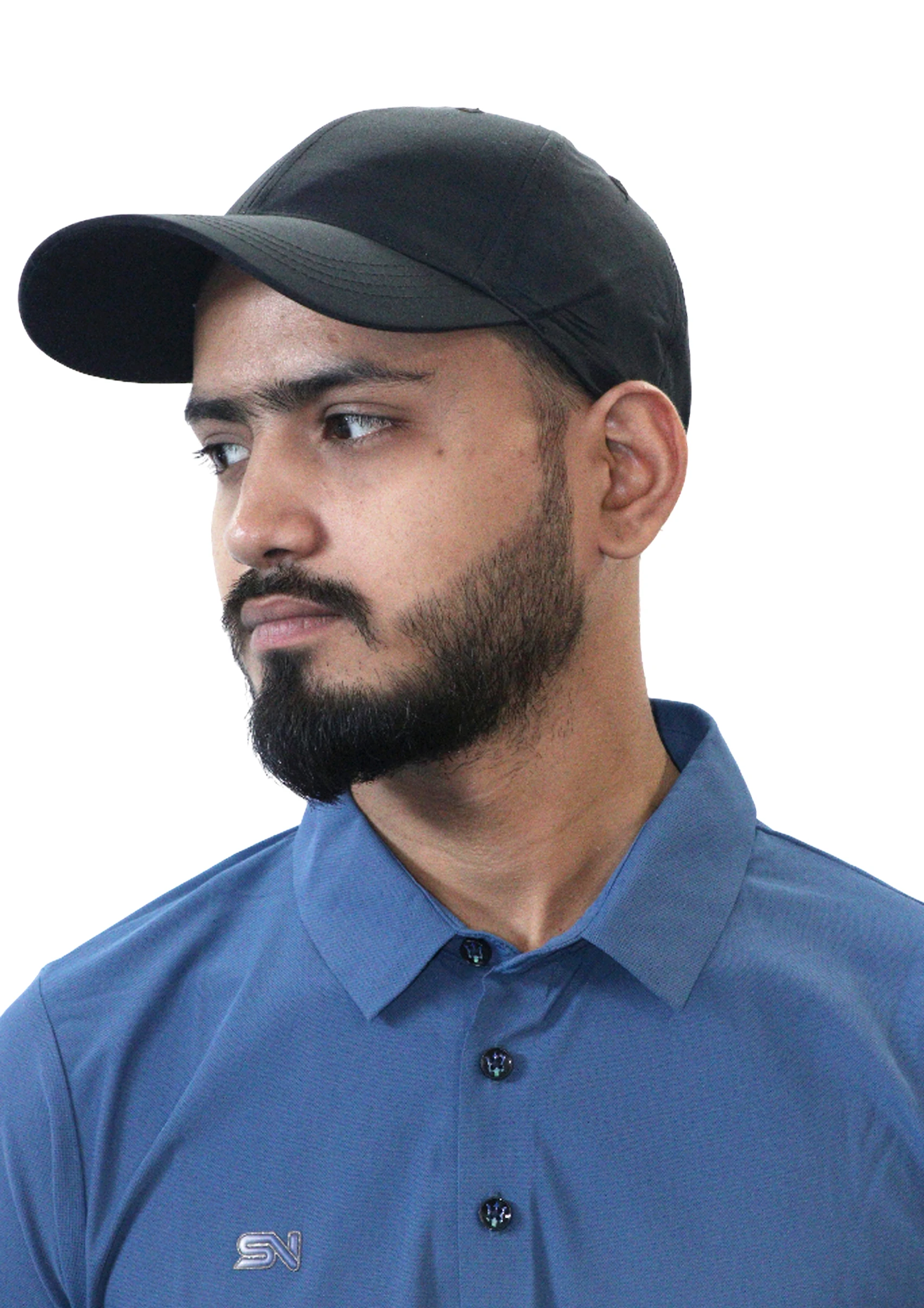 Black Sports Cap for Men – Cricket Headwear
