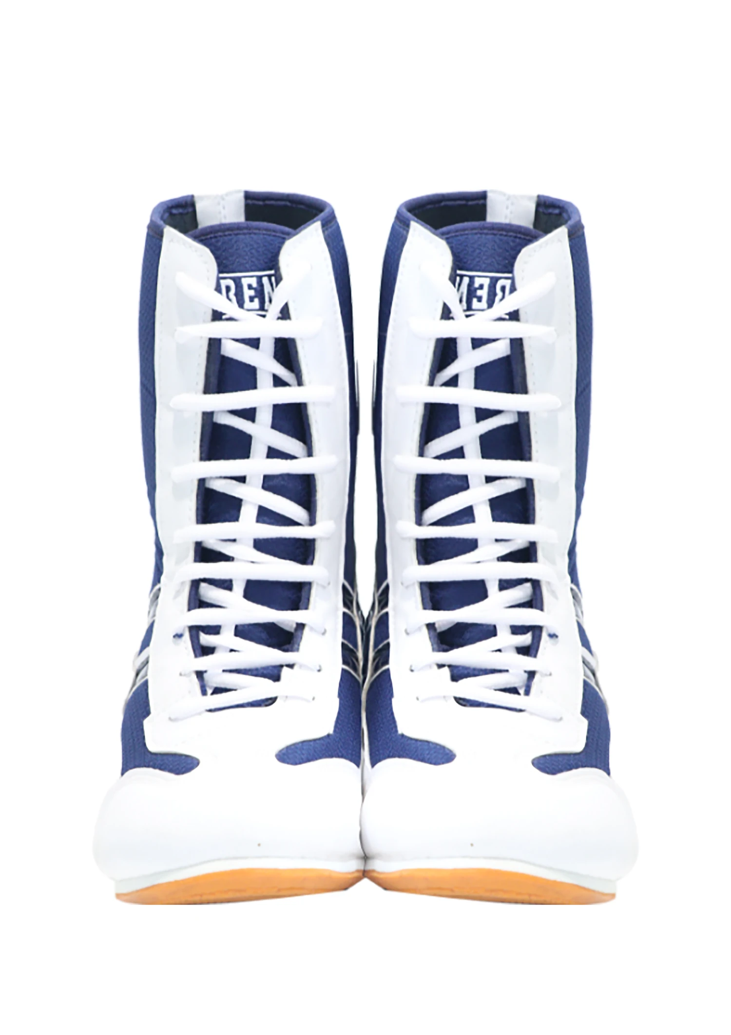Blue and white boxing shoes for men