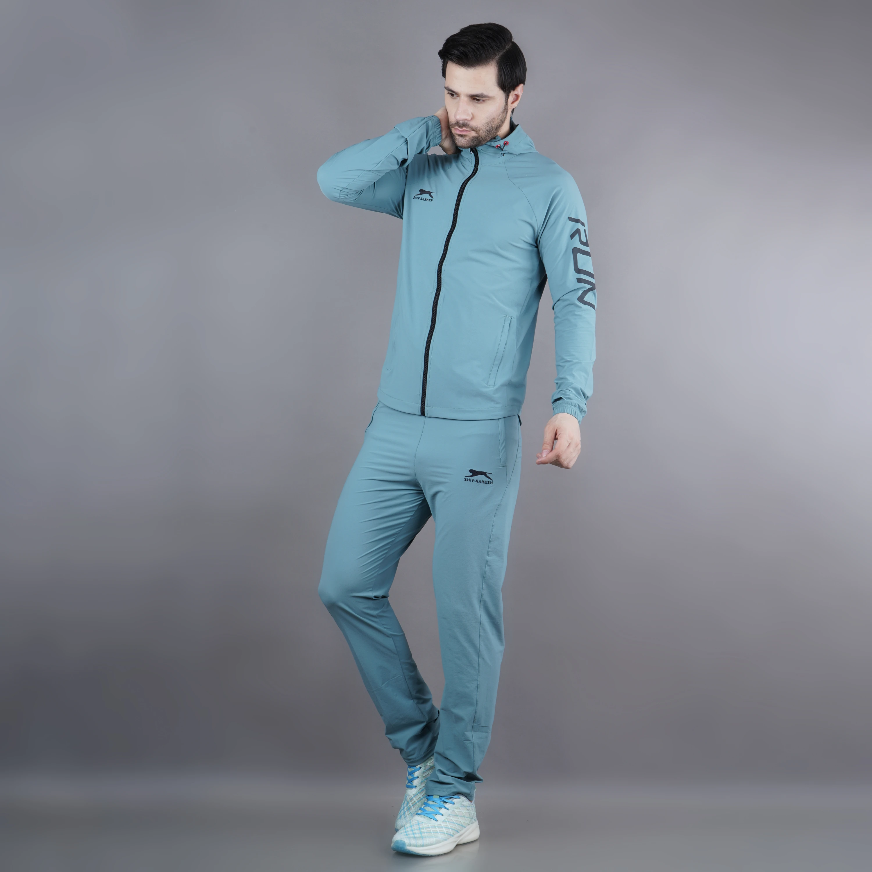 Shiv Naresh Ice Blue Training Tracksuit for Men