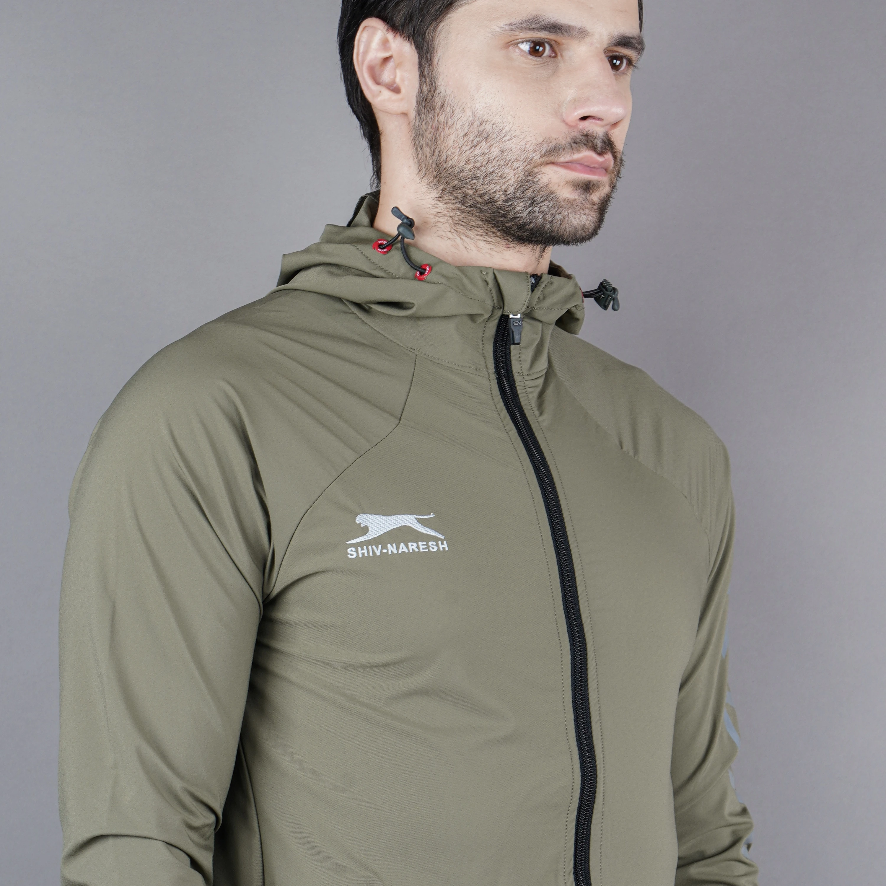 Shiv Naresh Olive Green Training Tracksuit for Men