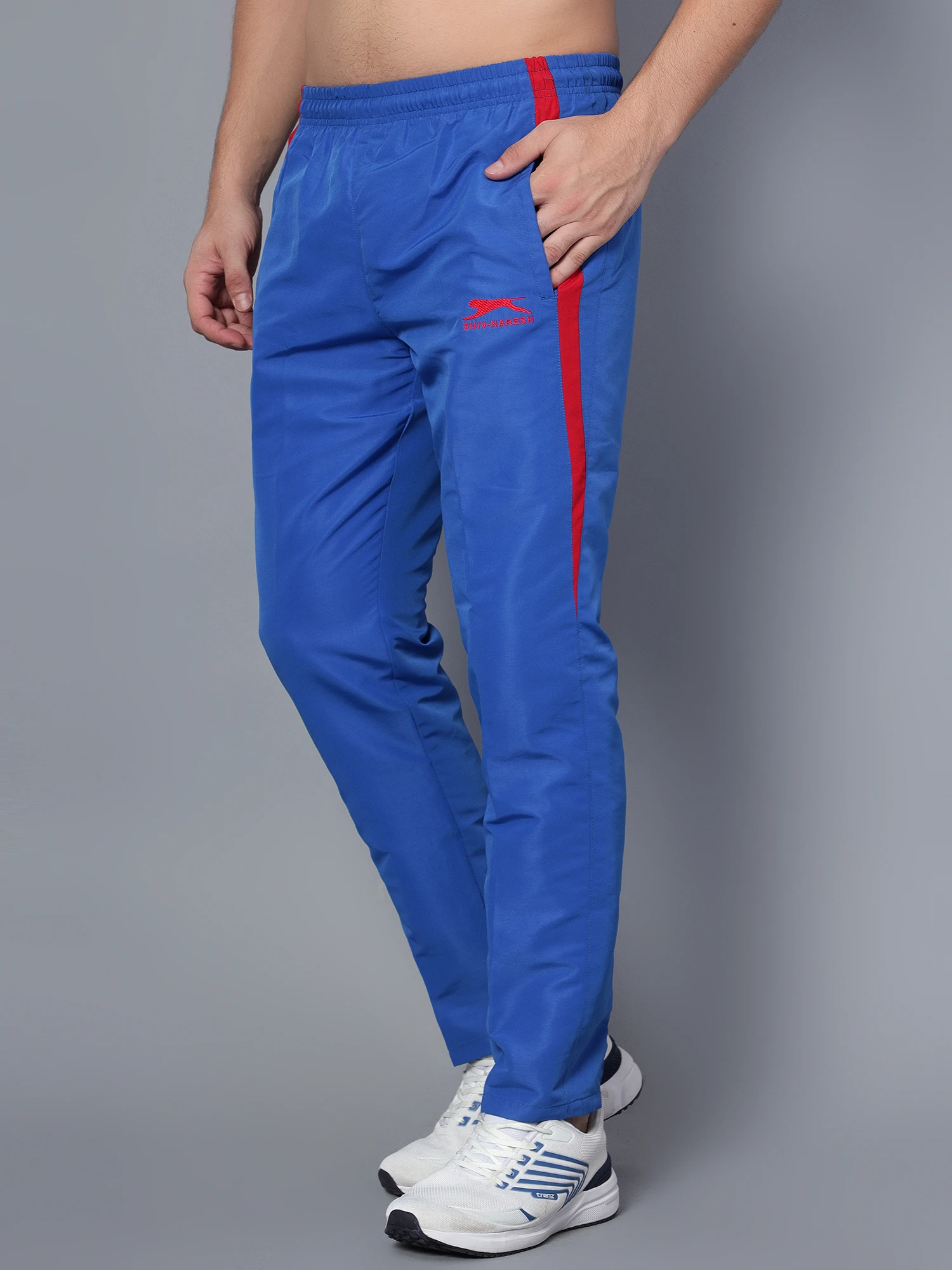 Shiv Naresh Men's Royal Blue/Red Active Trackpant