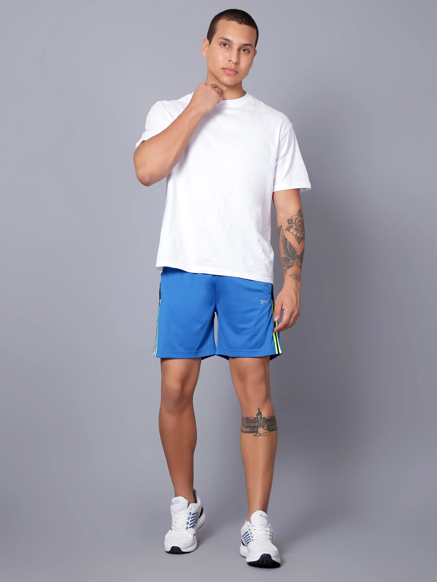 Royal Blue Sports Shorts for Men by Shiv Naresh