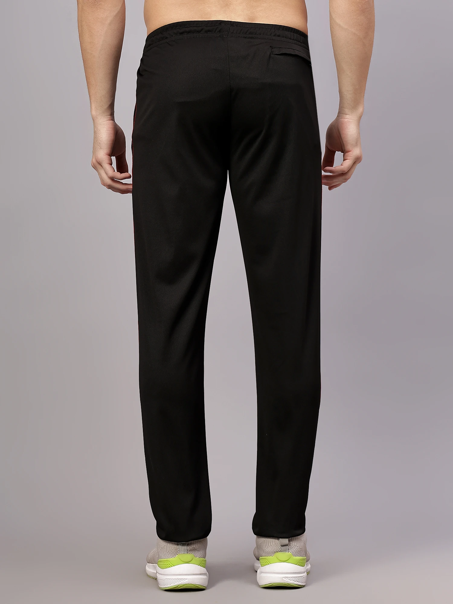 Black Red Active Track Pants for men Shiv Naresh