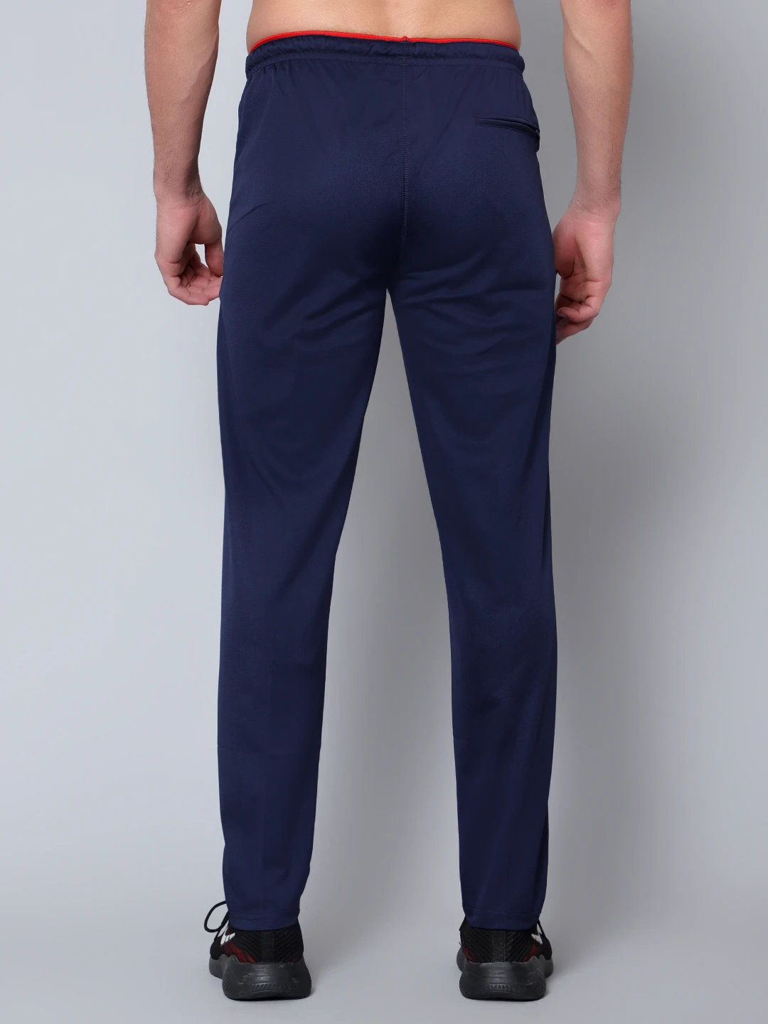Navy Blue and Red Active Track Pants for men Shiv Naresh