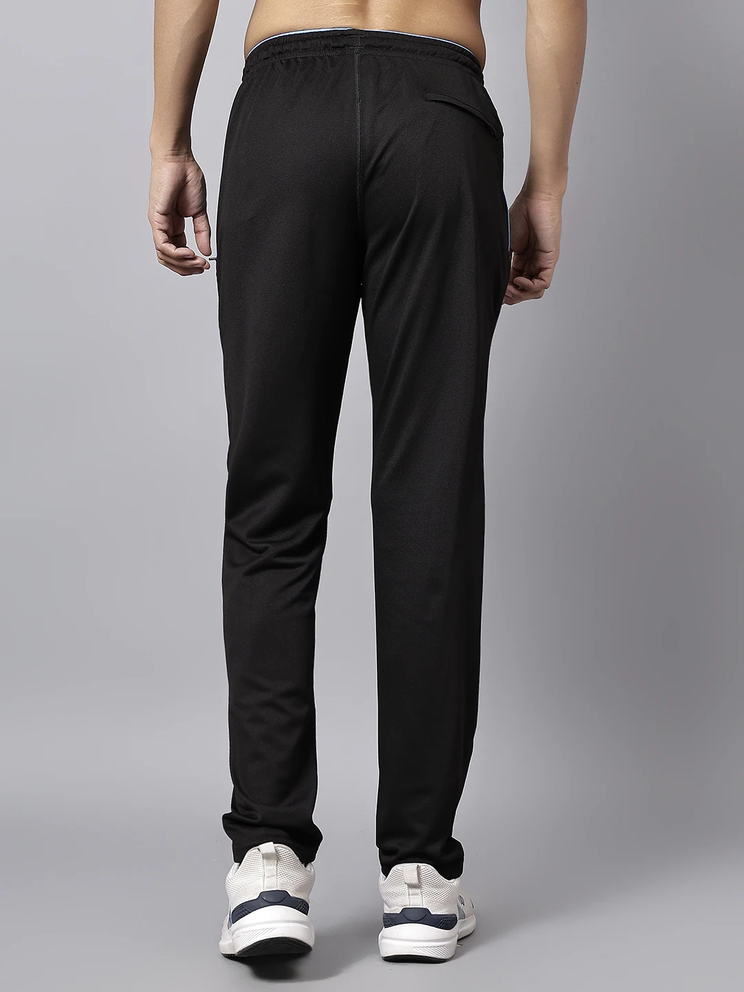 Navy Black and Cyan Active Track Pants for men Shiv Naresh