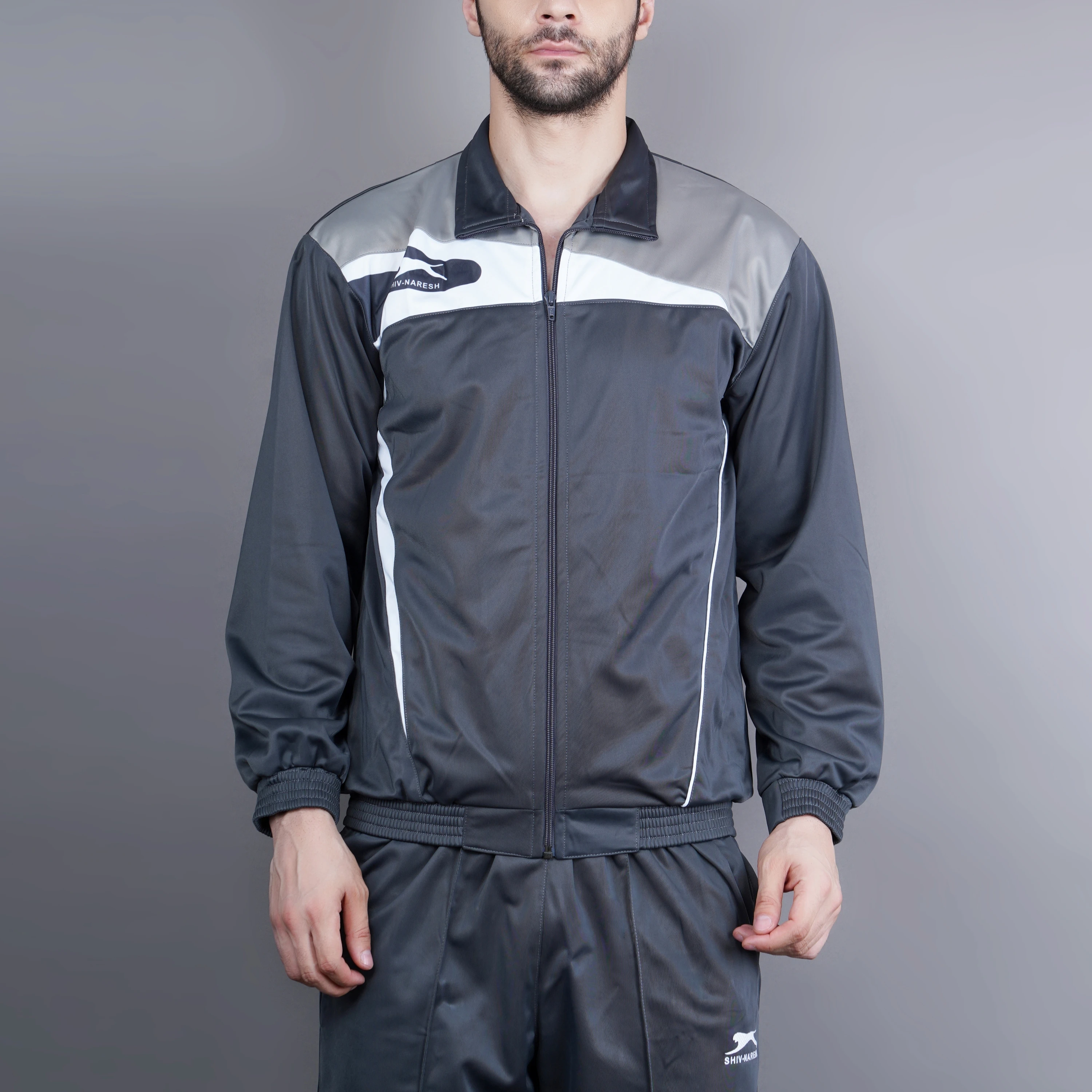 Dark Grey Athletic Tracksuit for Men
