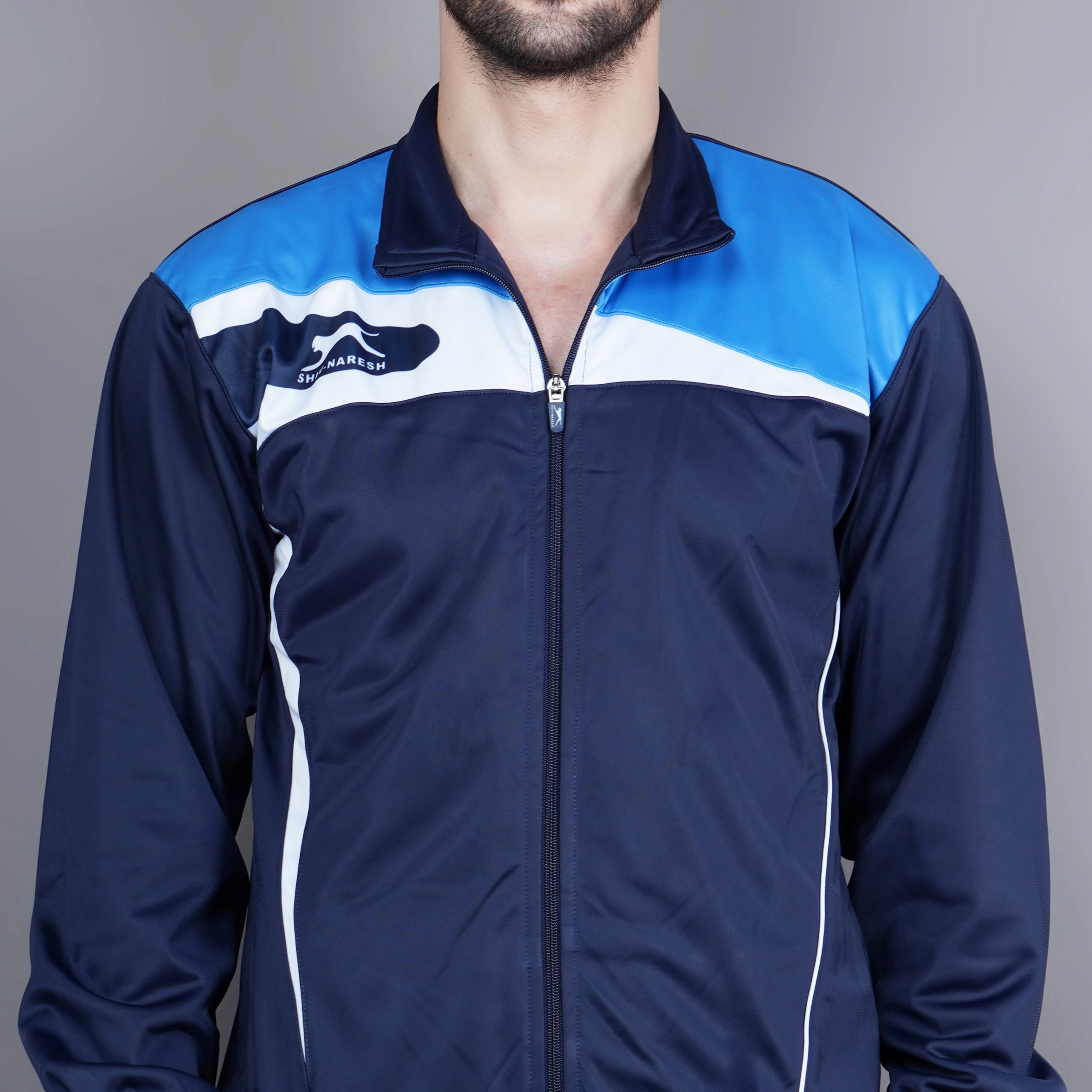 Athletic Tracksuit Navy Turkish Blue White for men
