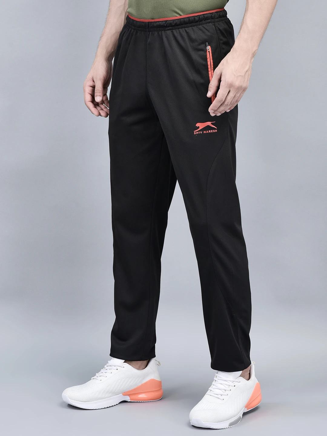 Shiv Naresh Men’s Black Red Active 2.0 Trackpants