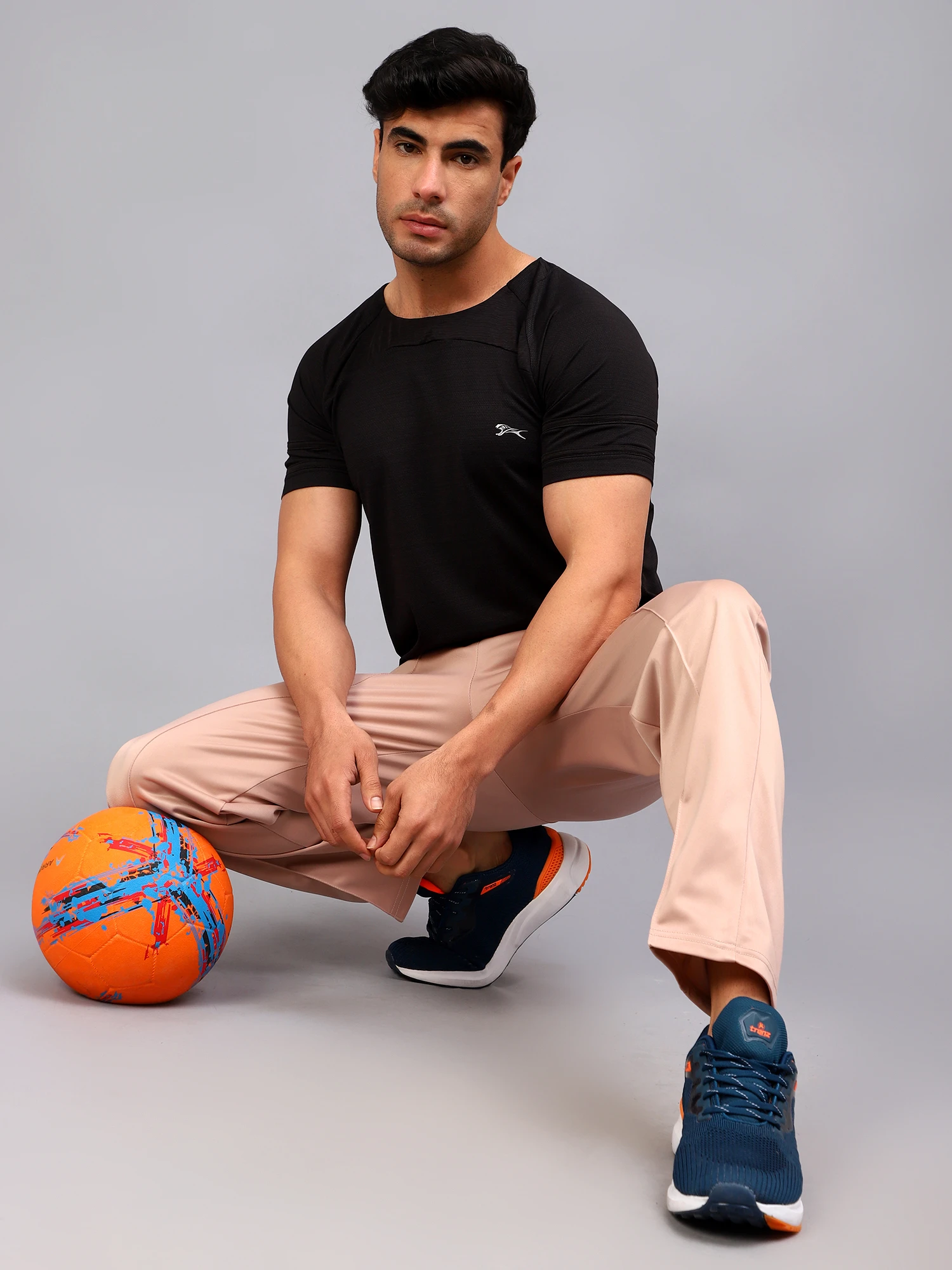 Black Polo T-Shirt for Men Regular Fit Casual Sportswear India