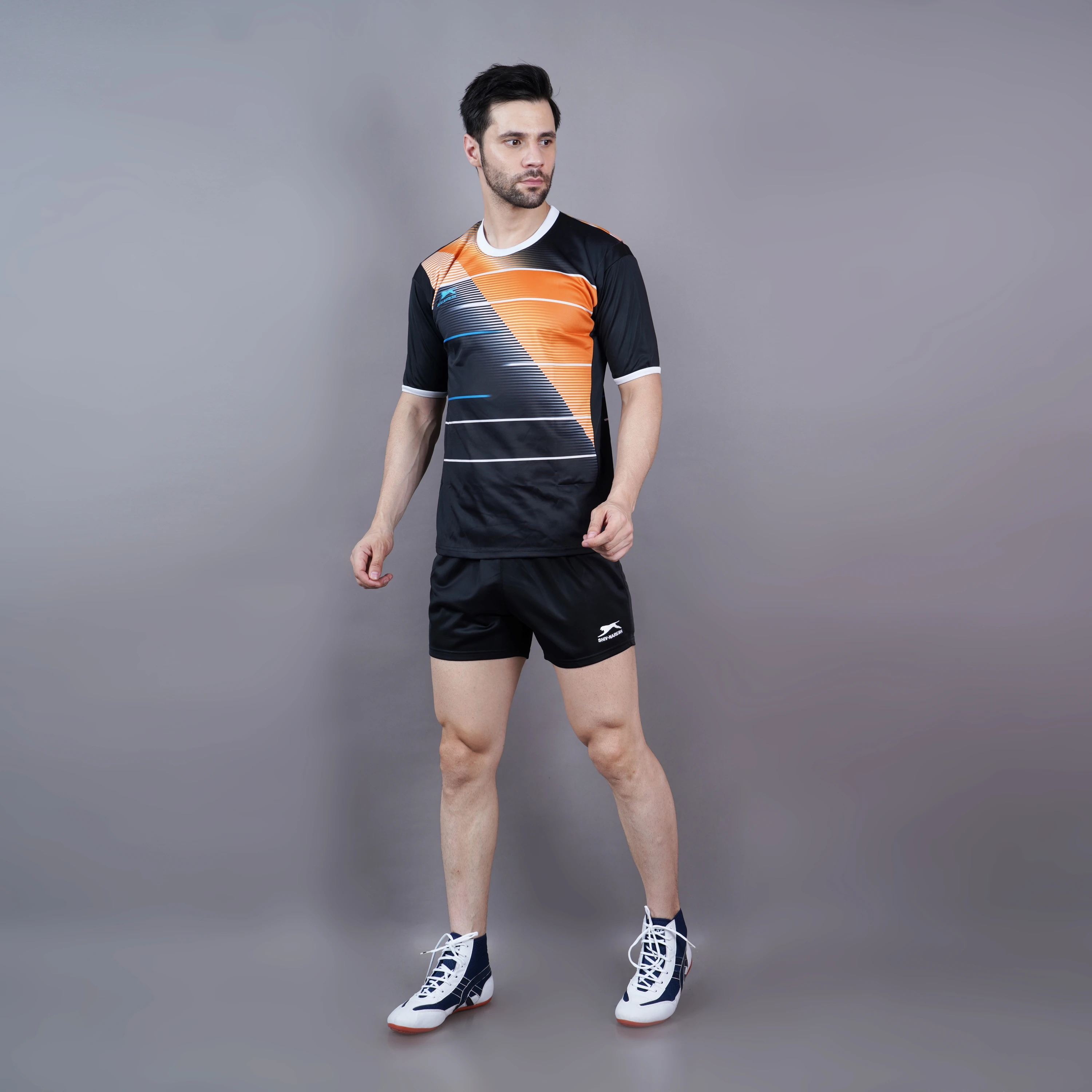 StrikeFlex Kabaddi Kit Black Orange for men