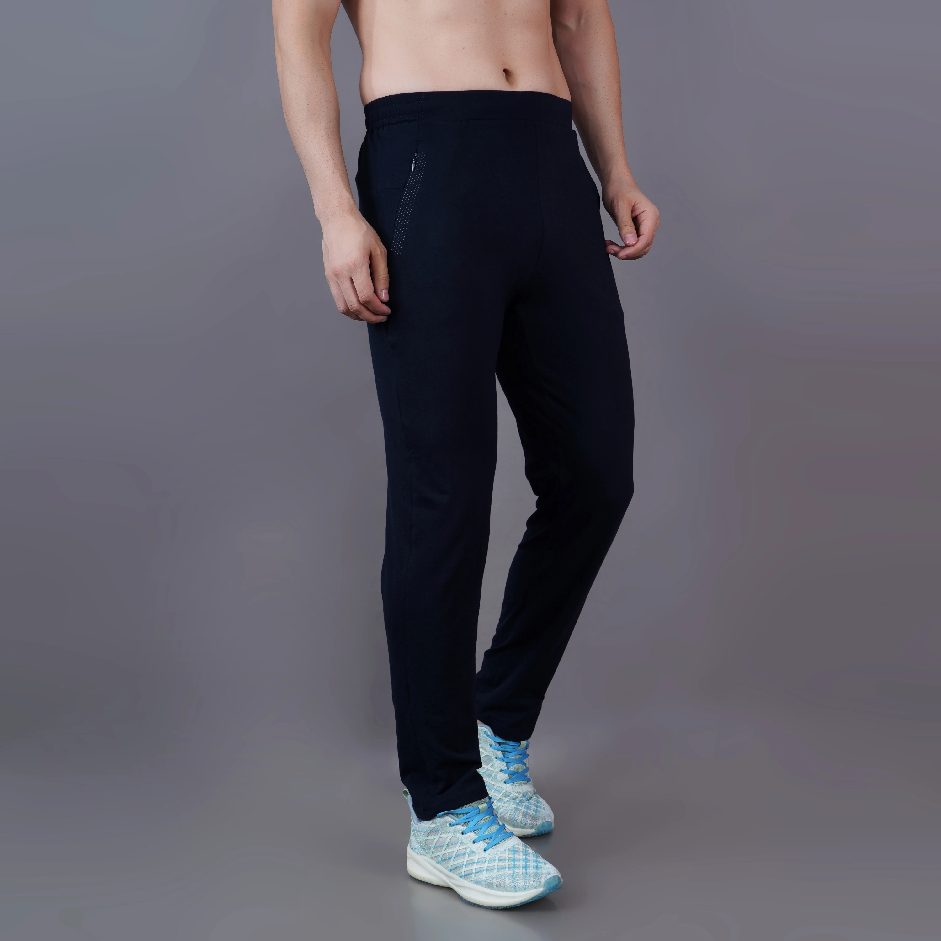 Navy Blue Flex Fit Joggers for Men