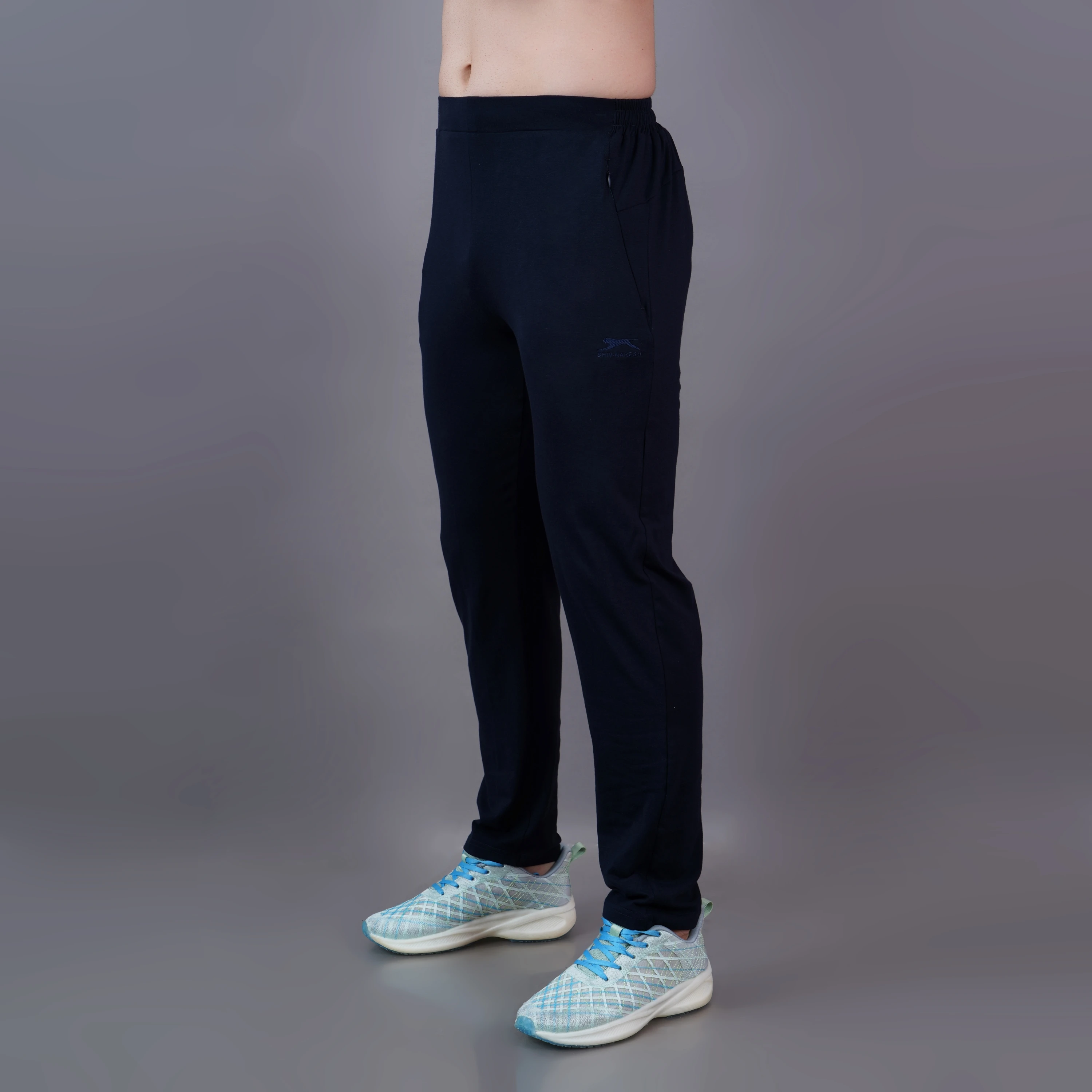 Navy Blue Flex Fit Joggers for Men