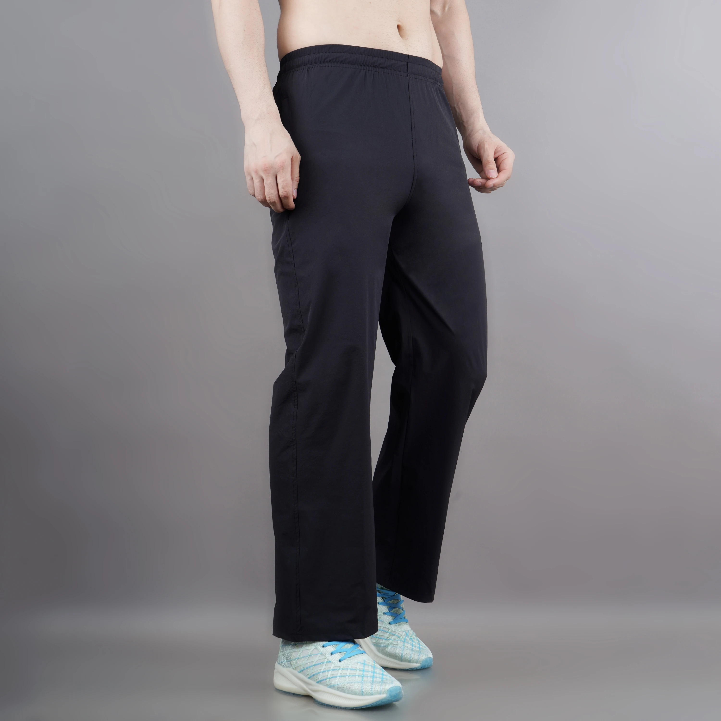 Black Ultrawave Straight Fit Pants for Men