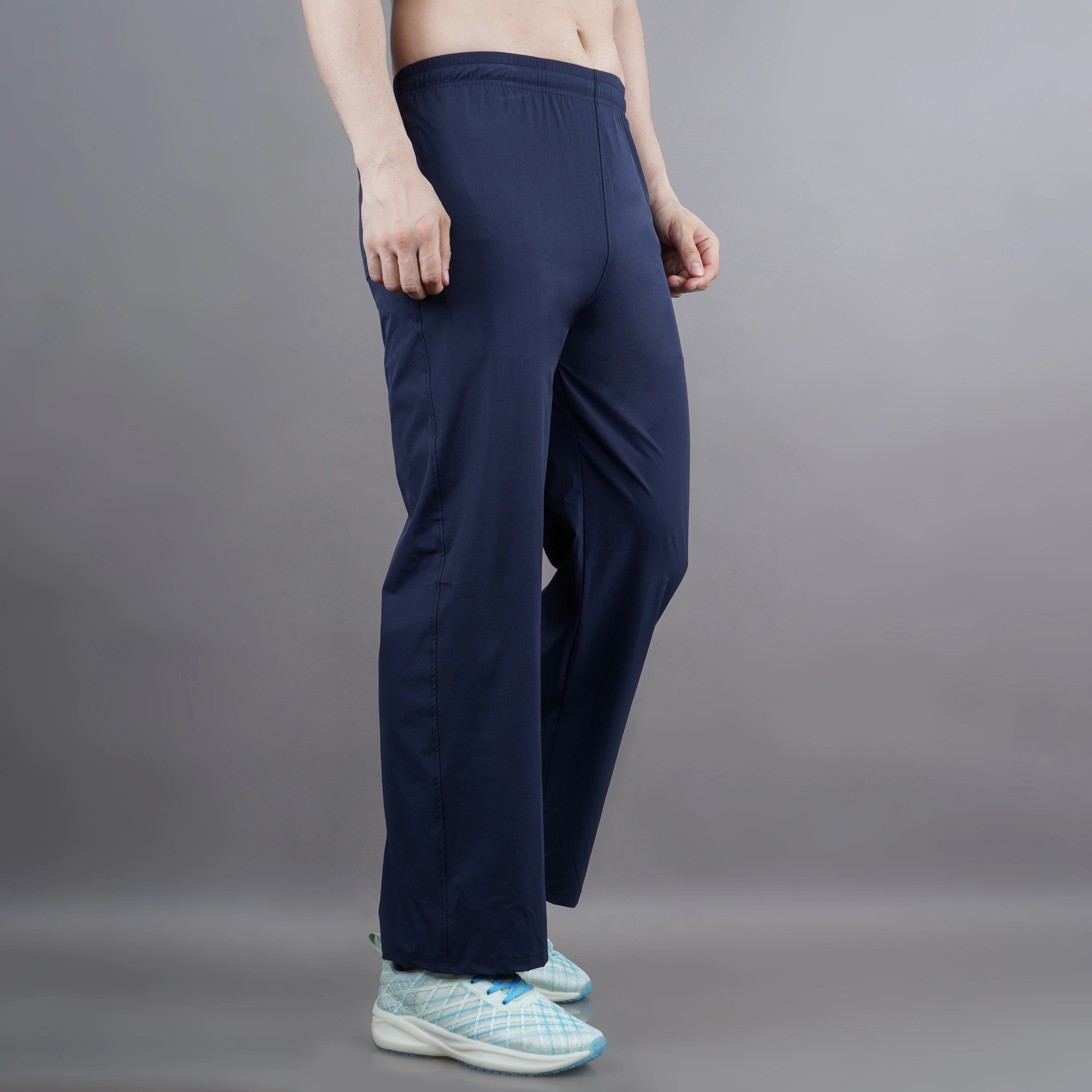 Navy Blue Ultrawave Straight Fit Pants for Men