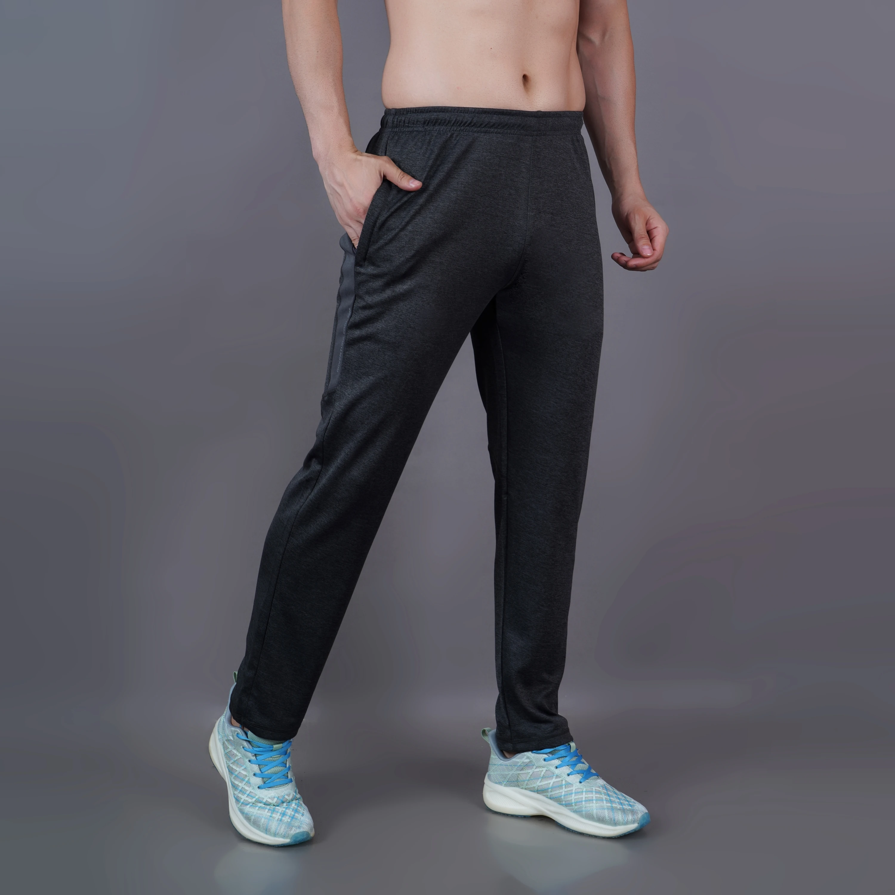 Dark Grey Flex Stride Track Pants for Men