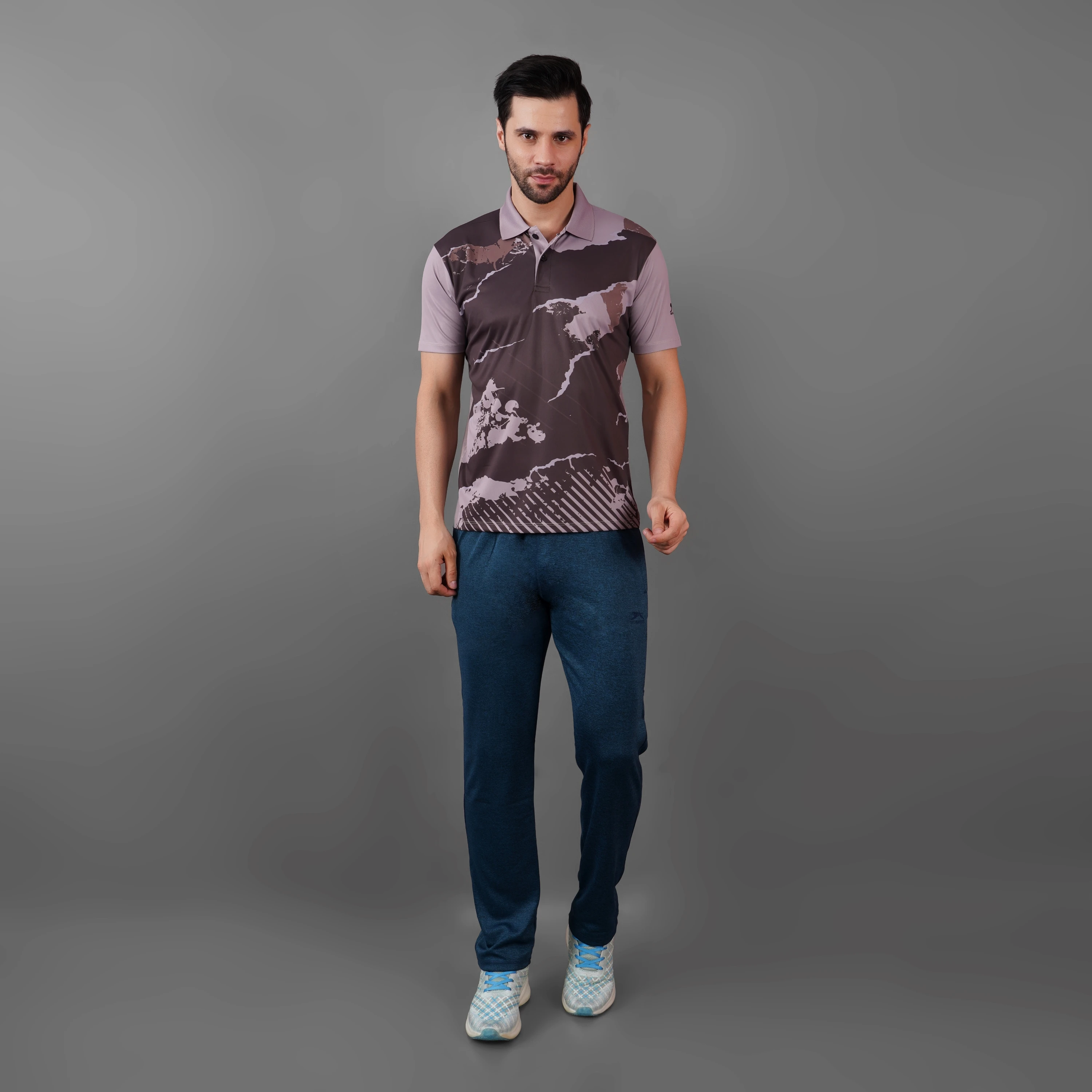 Airforce Blue Flex Stride Track Pants for Men