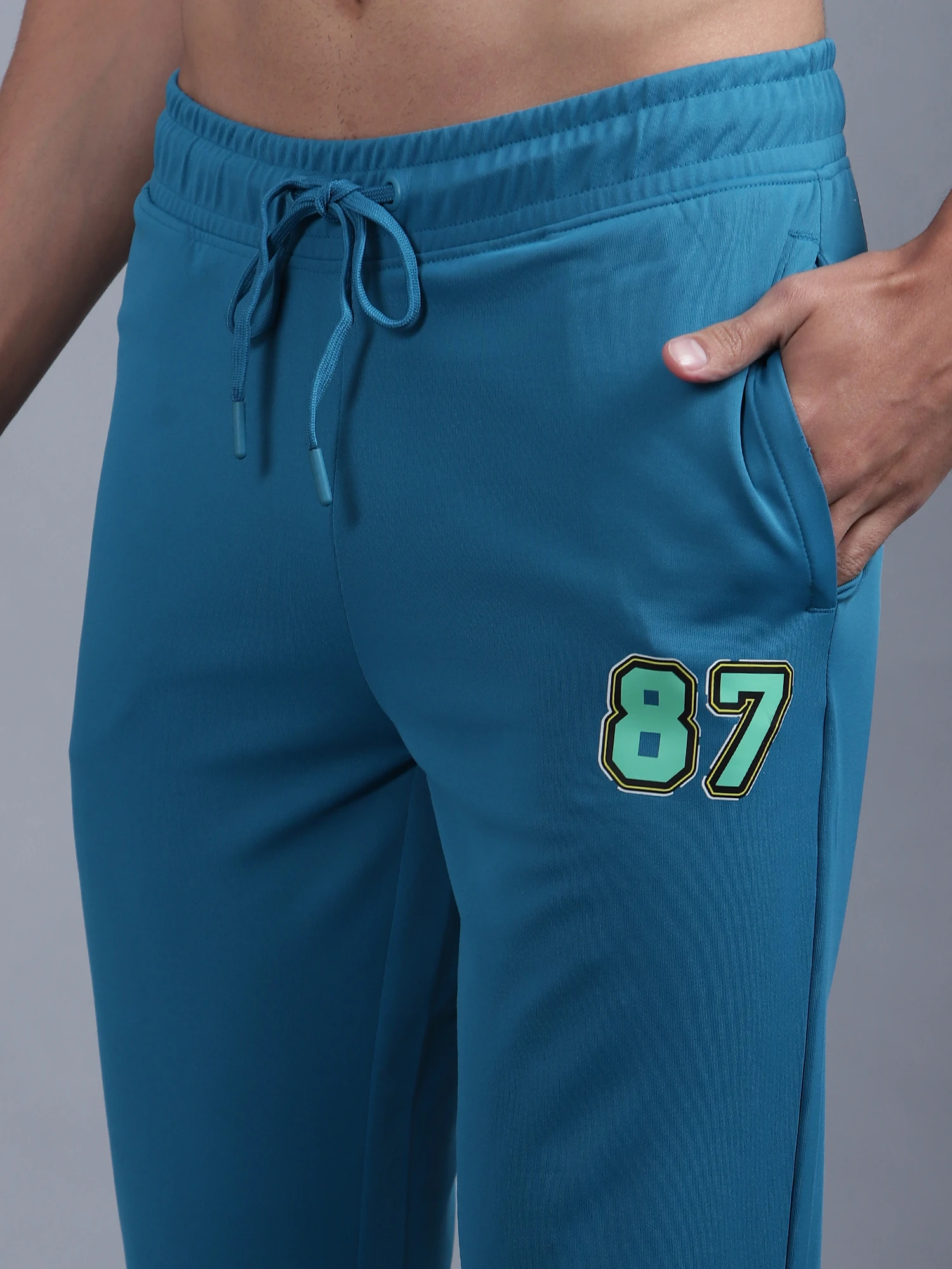 Shiv Naresh Smart Airforce Blue Track Pants for Men