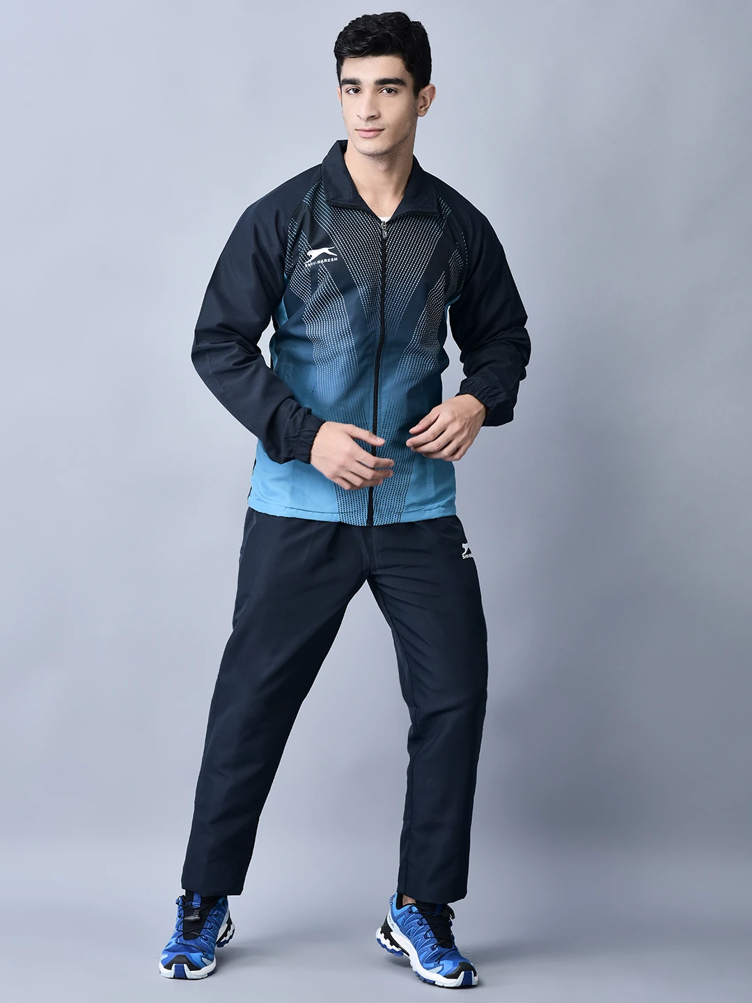 Navy/Cyan/White