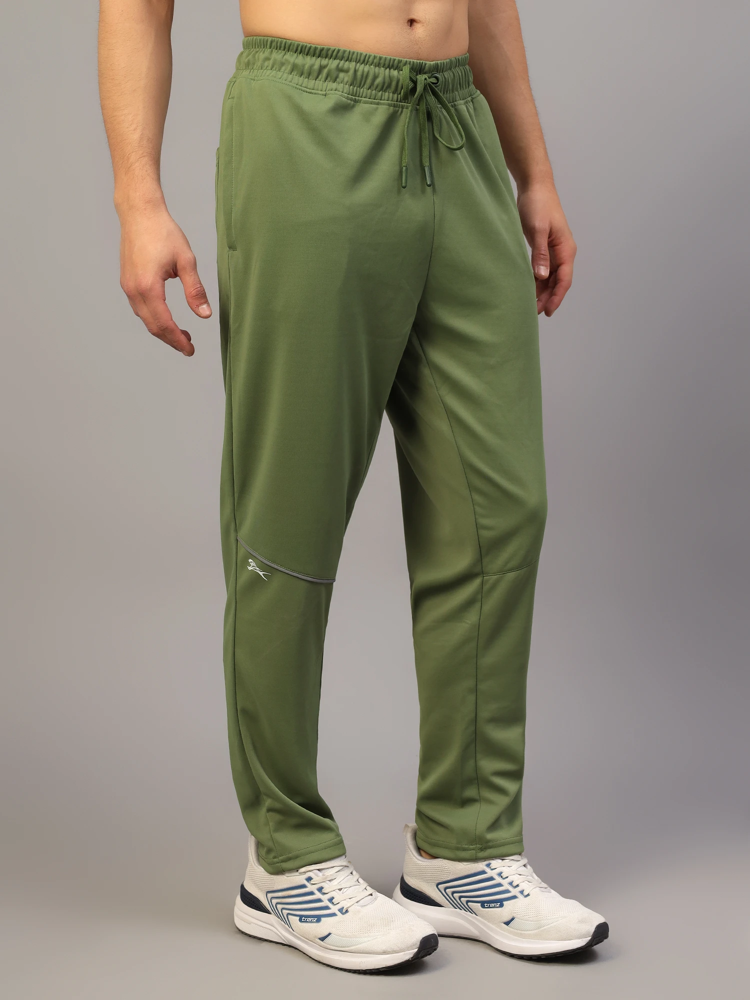 Shiv Naresh Smart Olive Green Track Pants for Men