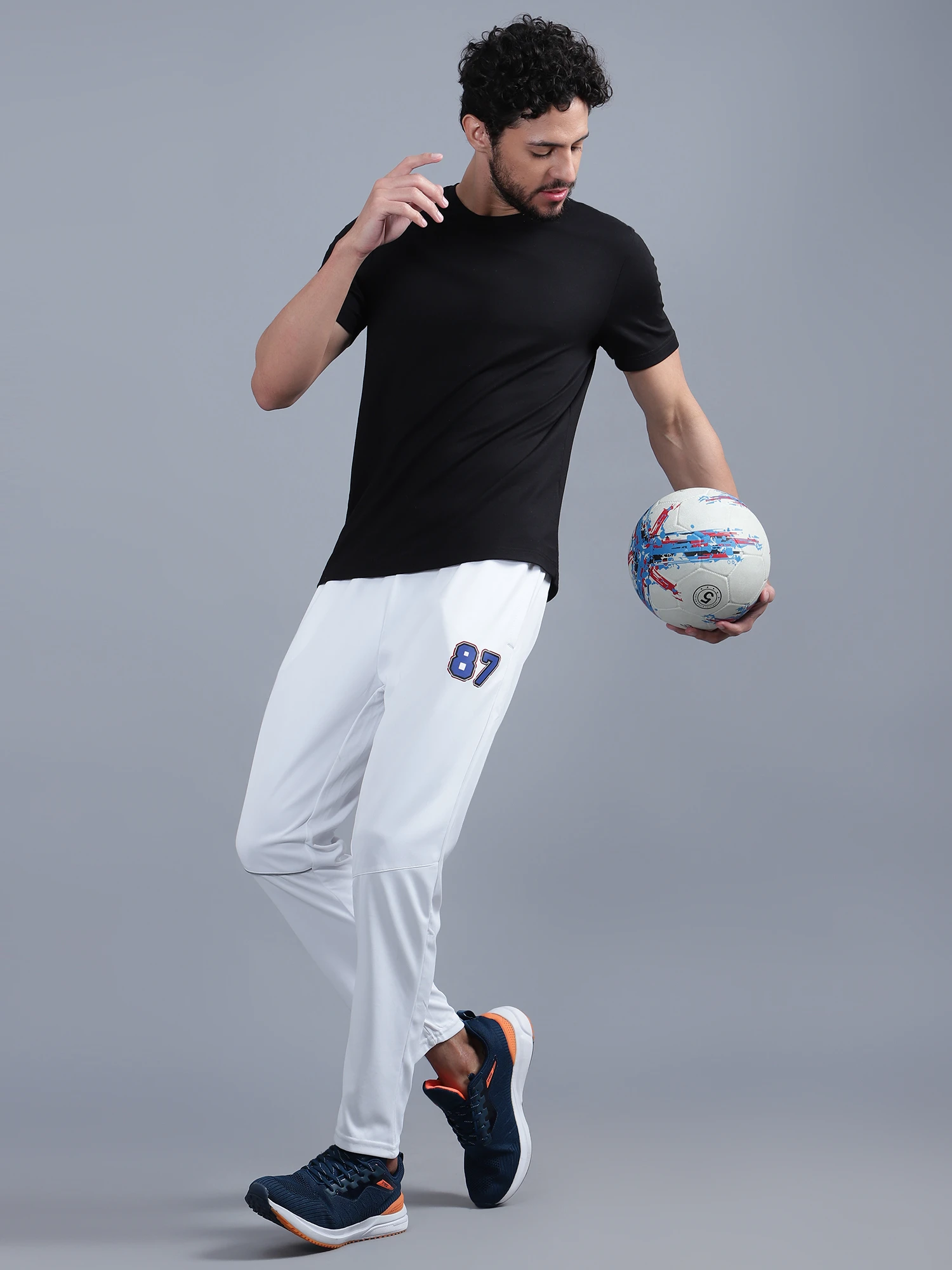 Shiv Naresh Smart Track Pants White for Men