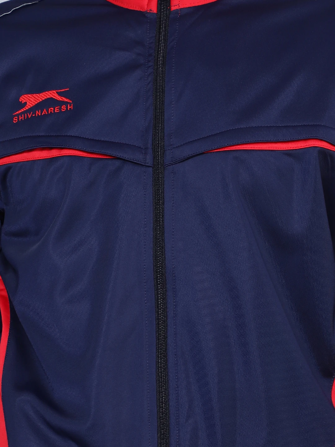 Shiv Naresh Men's Smart Fit Navy Blue Red Track Suit