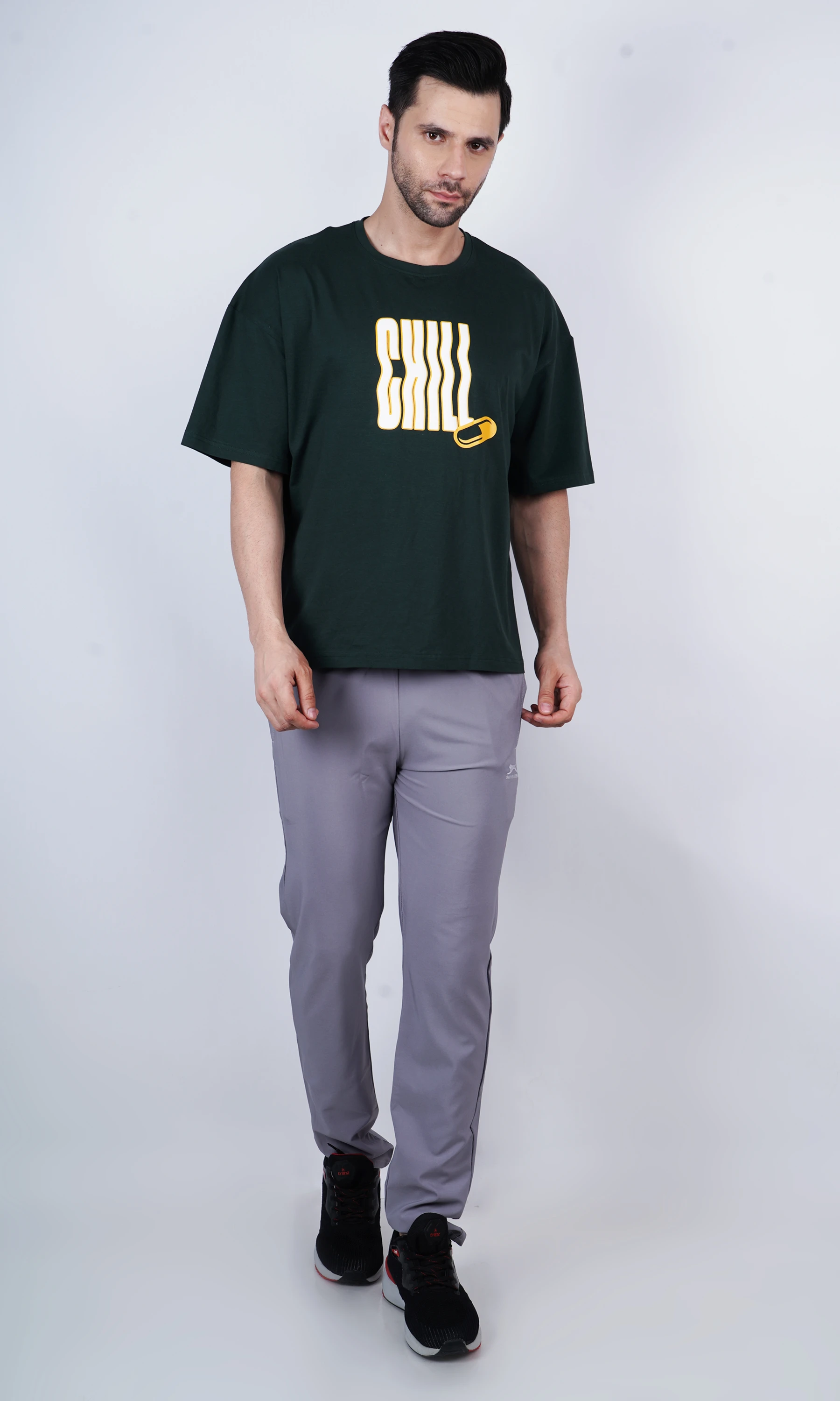 Unisex Bottle Green Oversized T-Shirt – Shiv Naresh