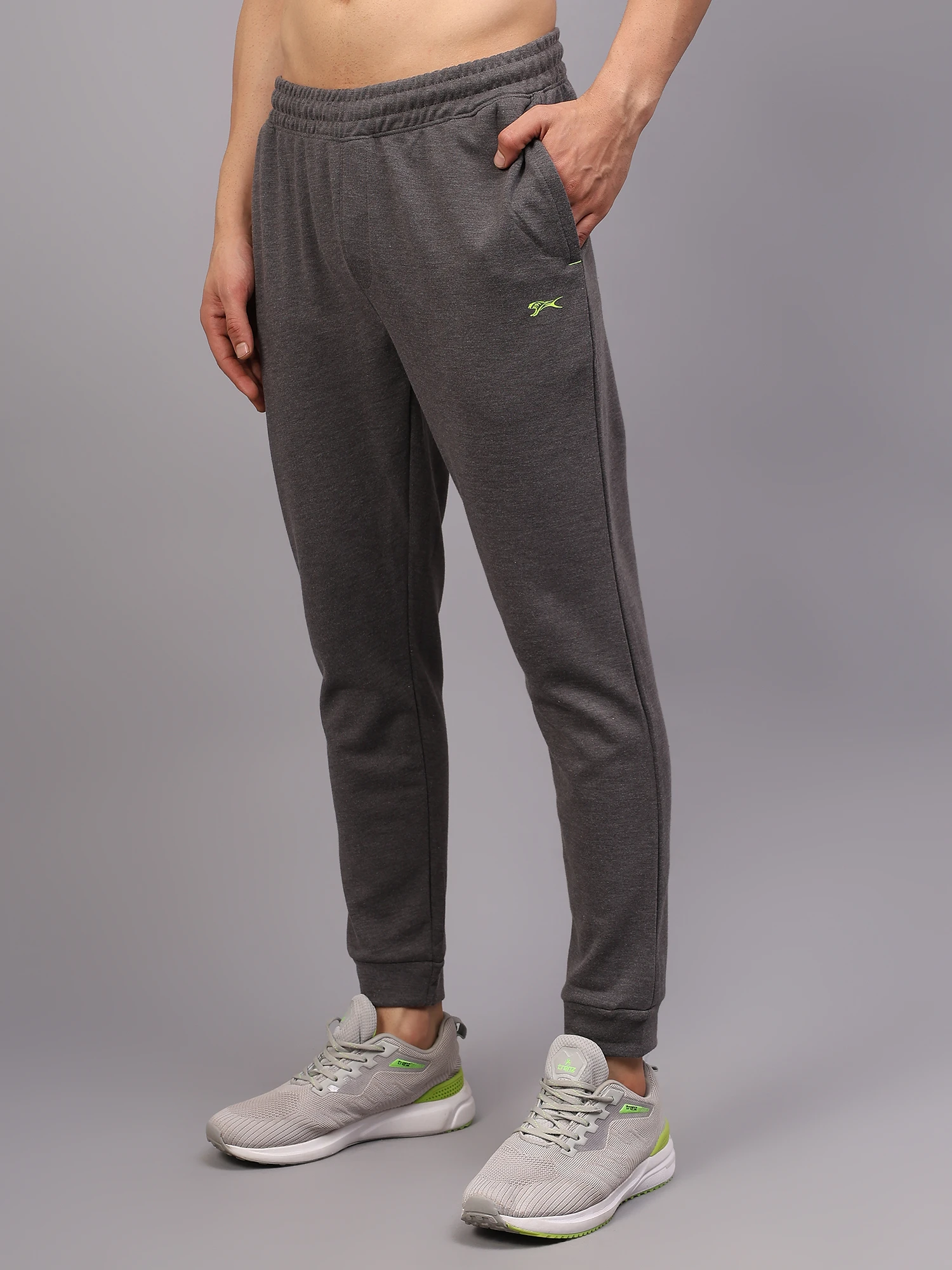 Shiv Naresh Heather Track Pant Dark Grey for Men