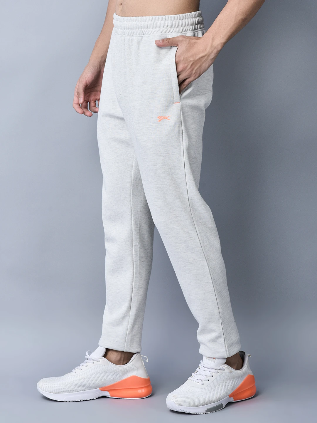 Shiv Naresh Heather Track Pant Light Grey for Men
