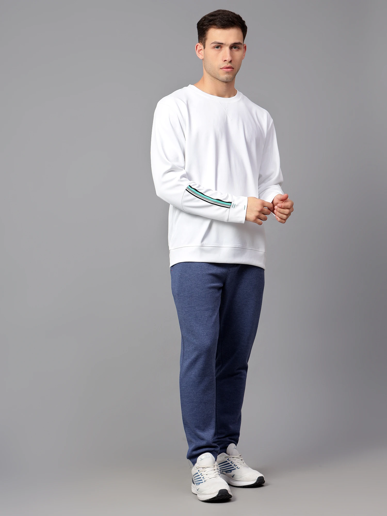 Shiv Naresh Heather Track Pant Navy Blue for Men