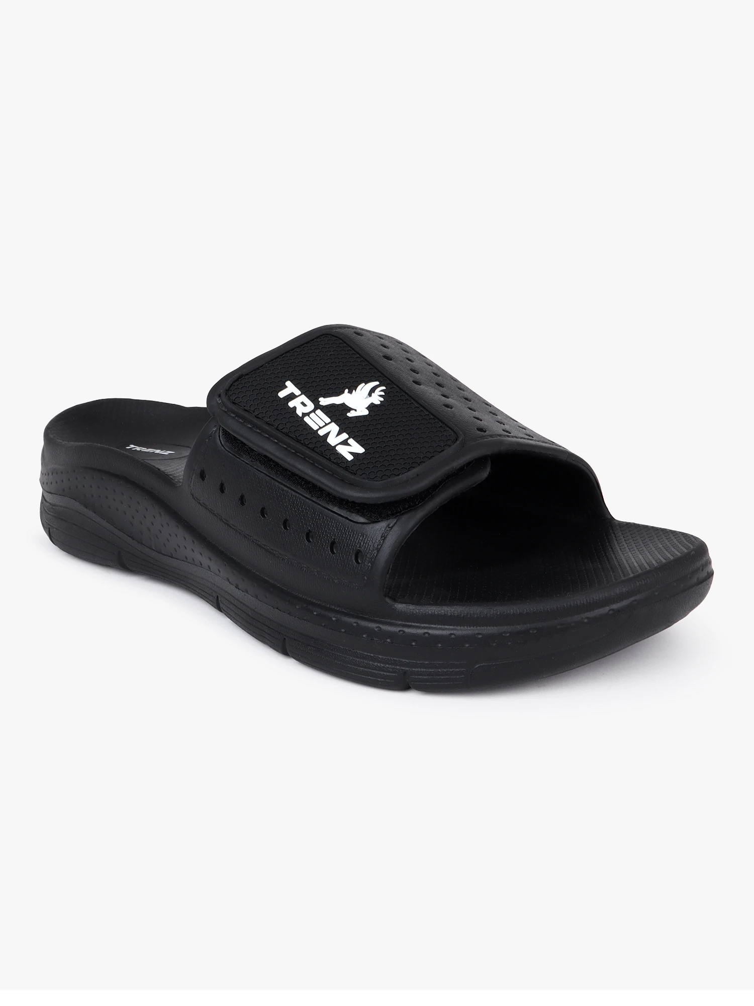 Shivnaresh Black slip-on slippers for men