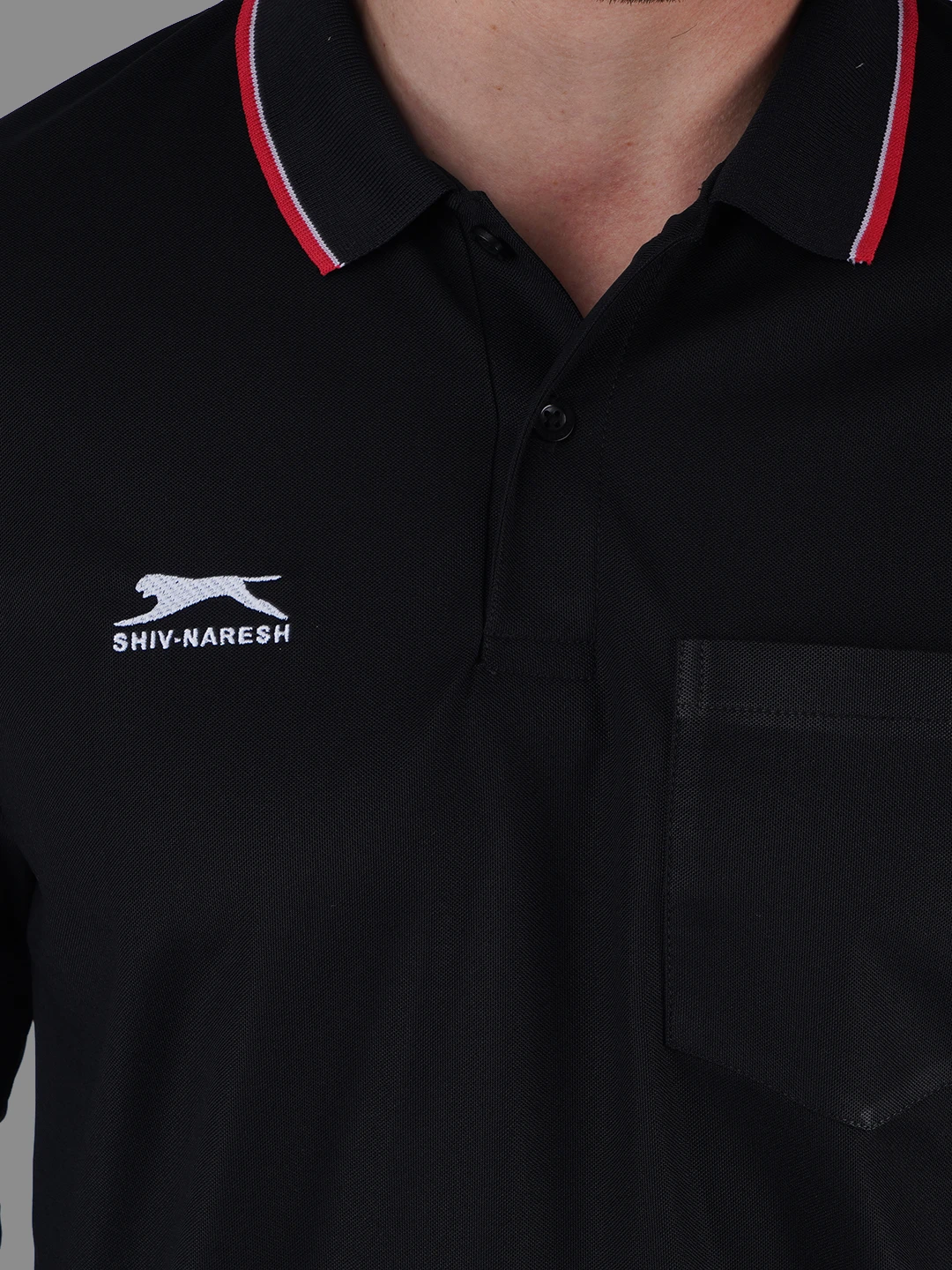 full sleeve polo shirt black