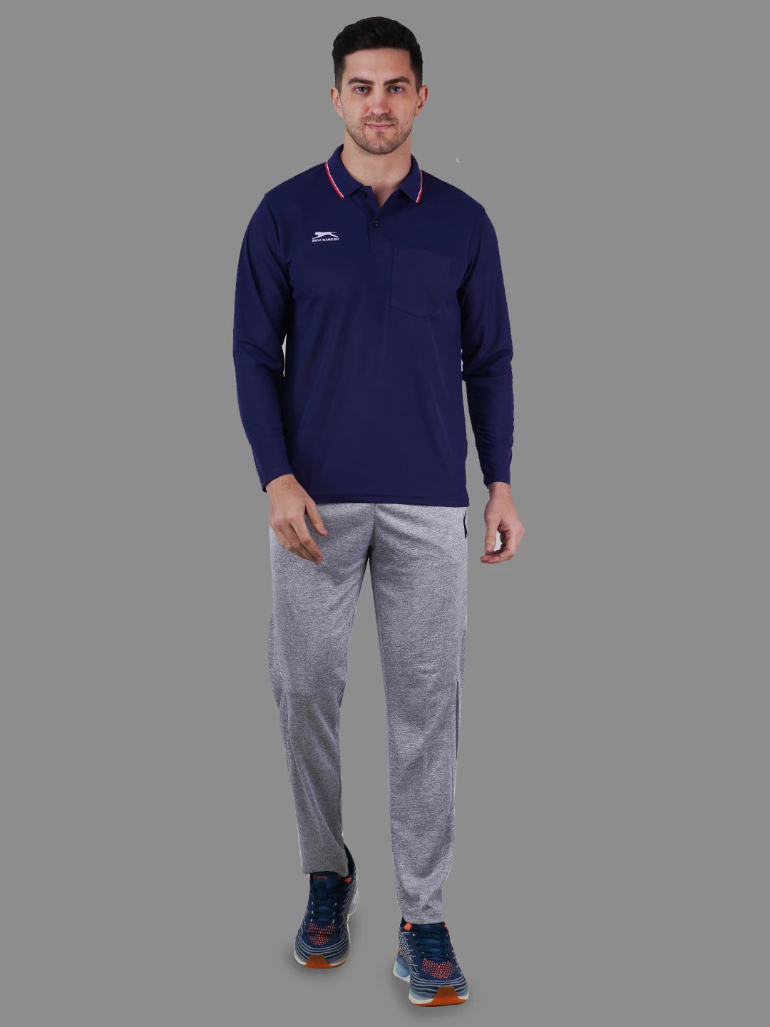 full sleeve polo shirt navy