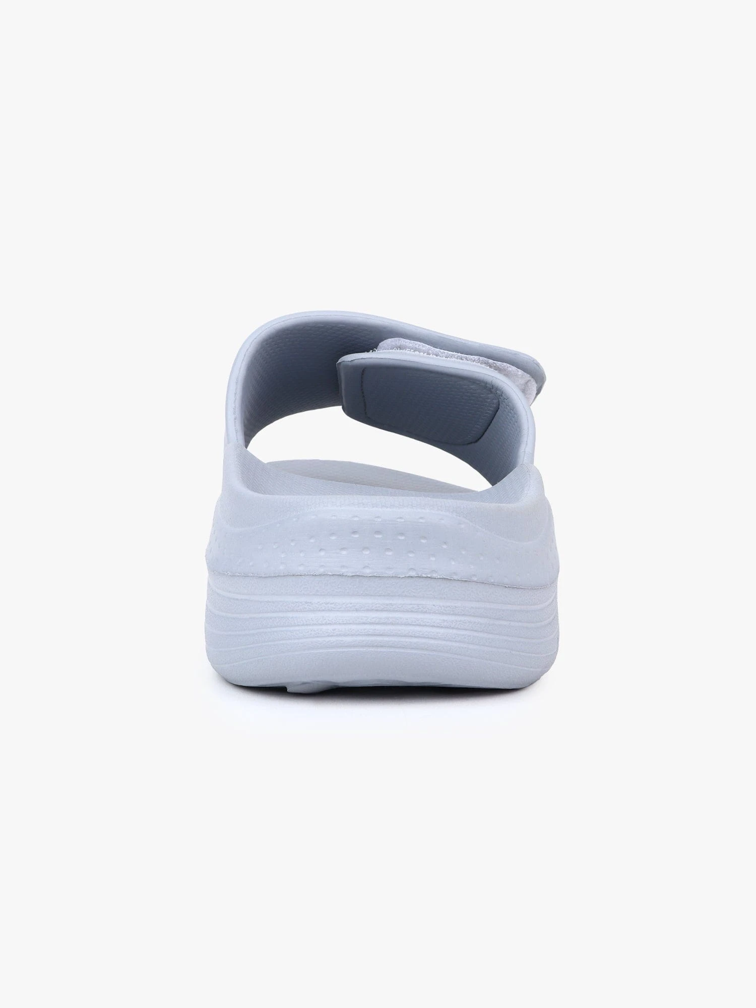Light grey slip-on slippers for men