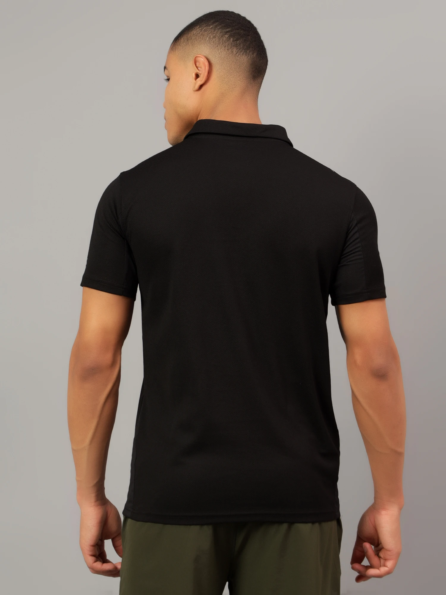 performance polo t shirt black