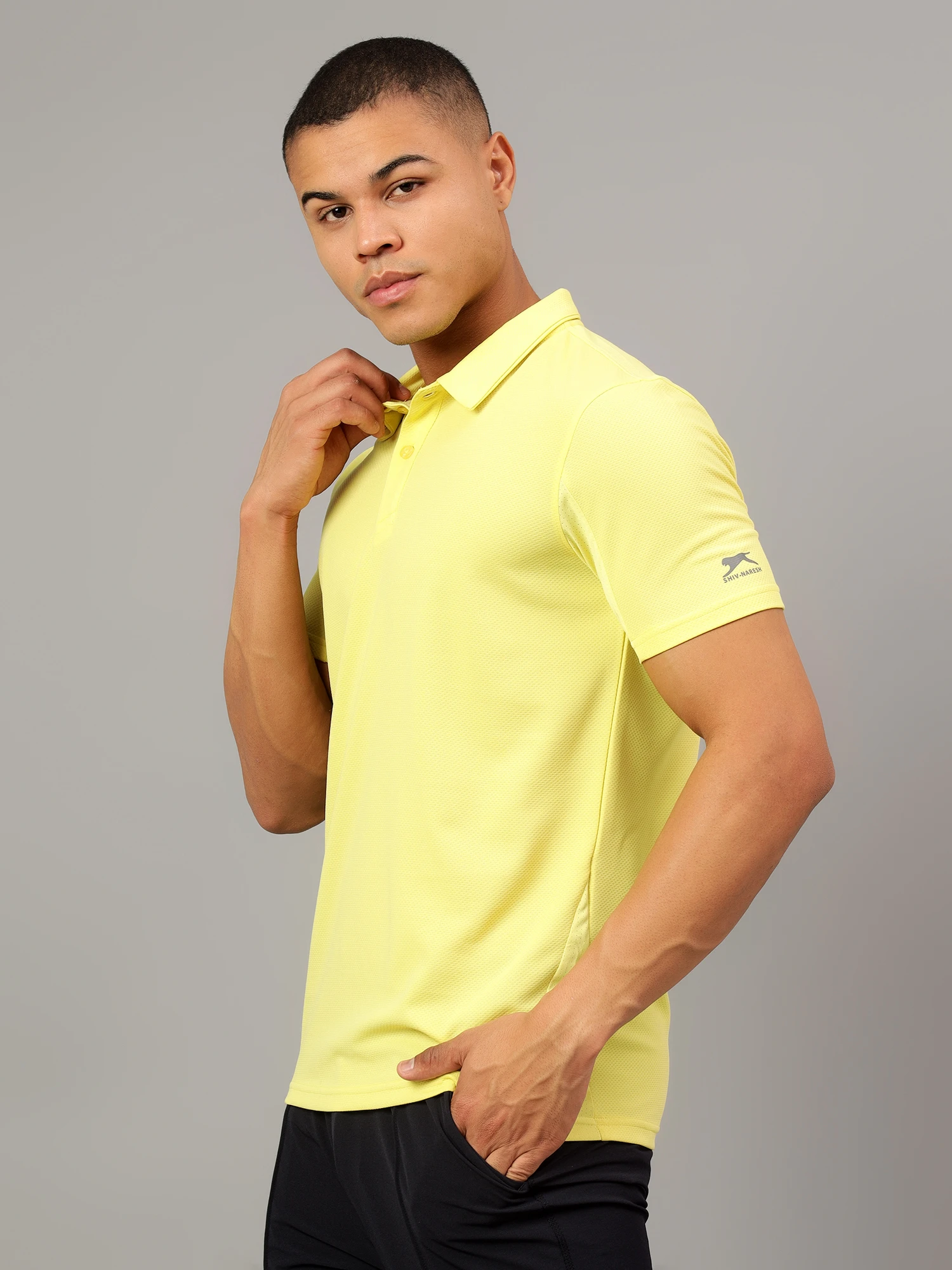 performance polo t shirt lemon
