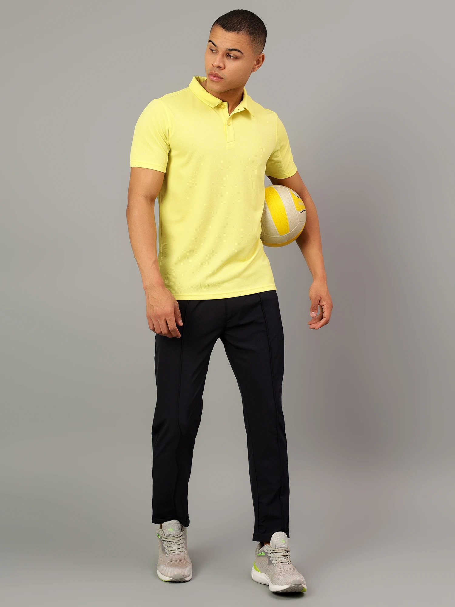 performance polo t shirt lemon