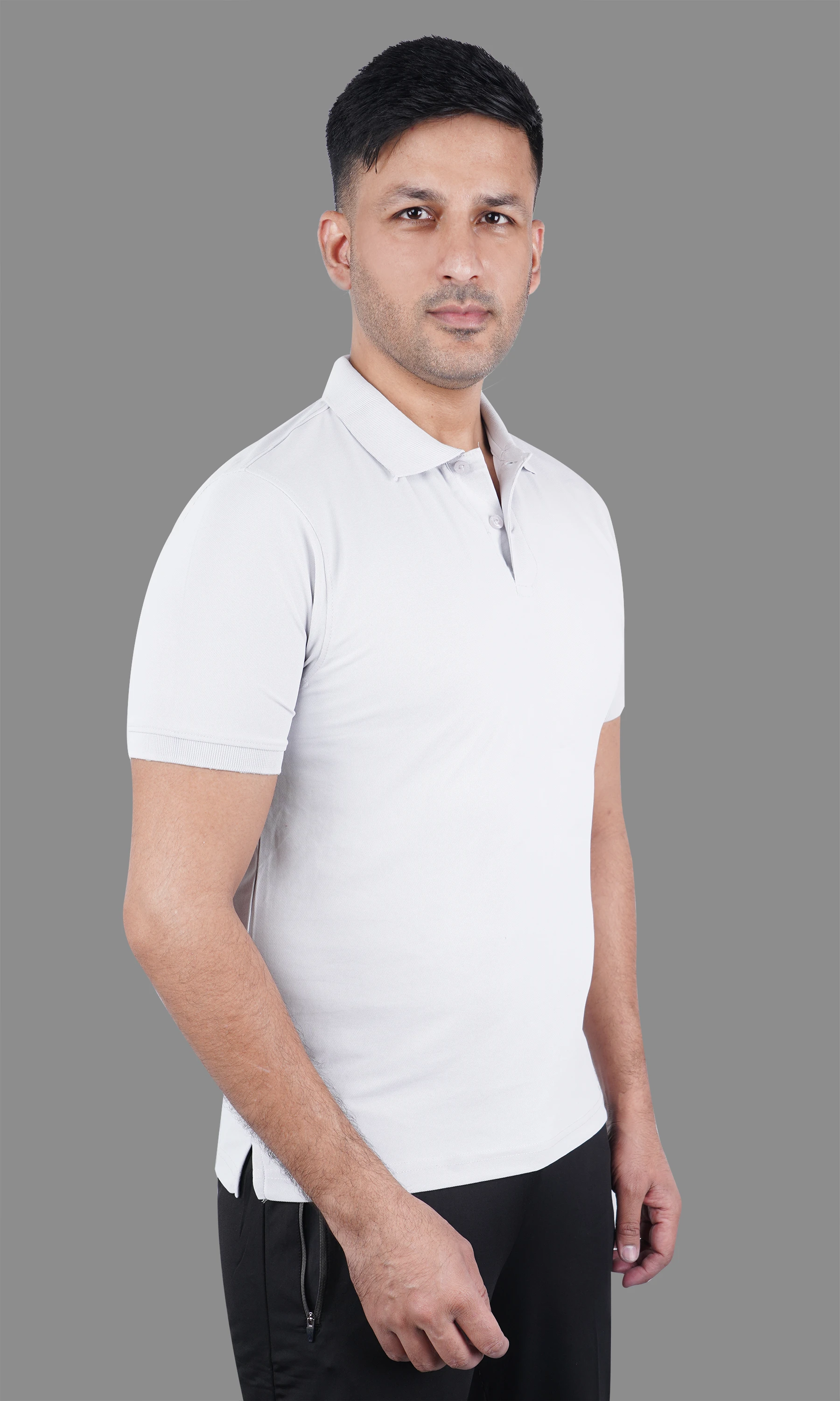 classic polo t shirt white