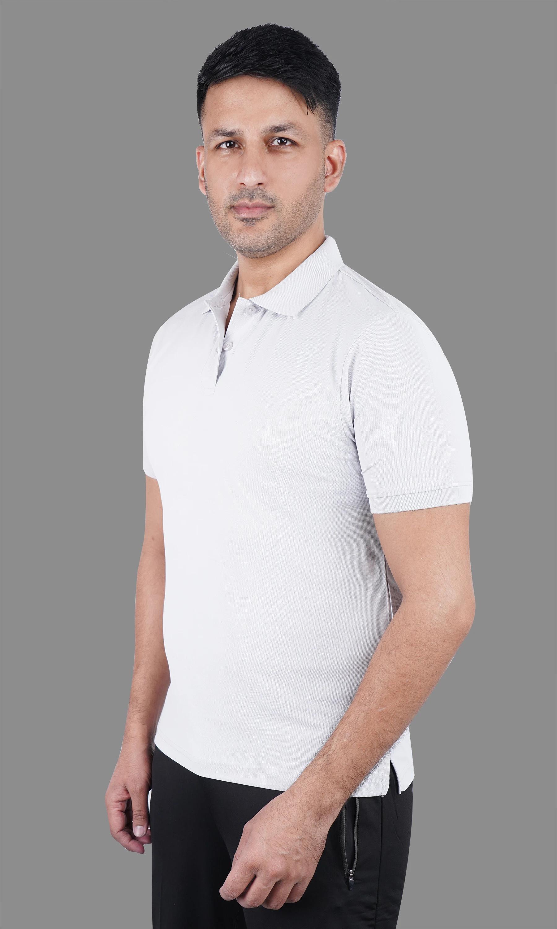 classic polo t shirt white