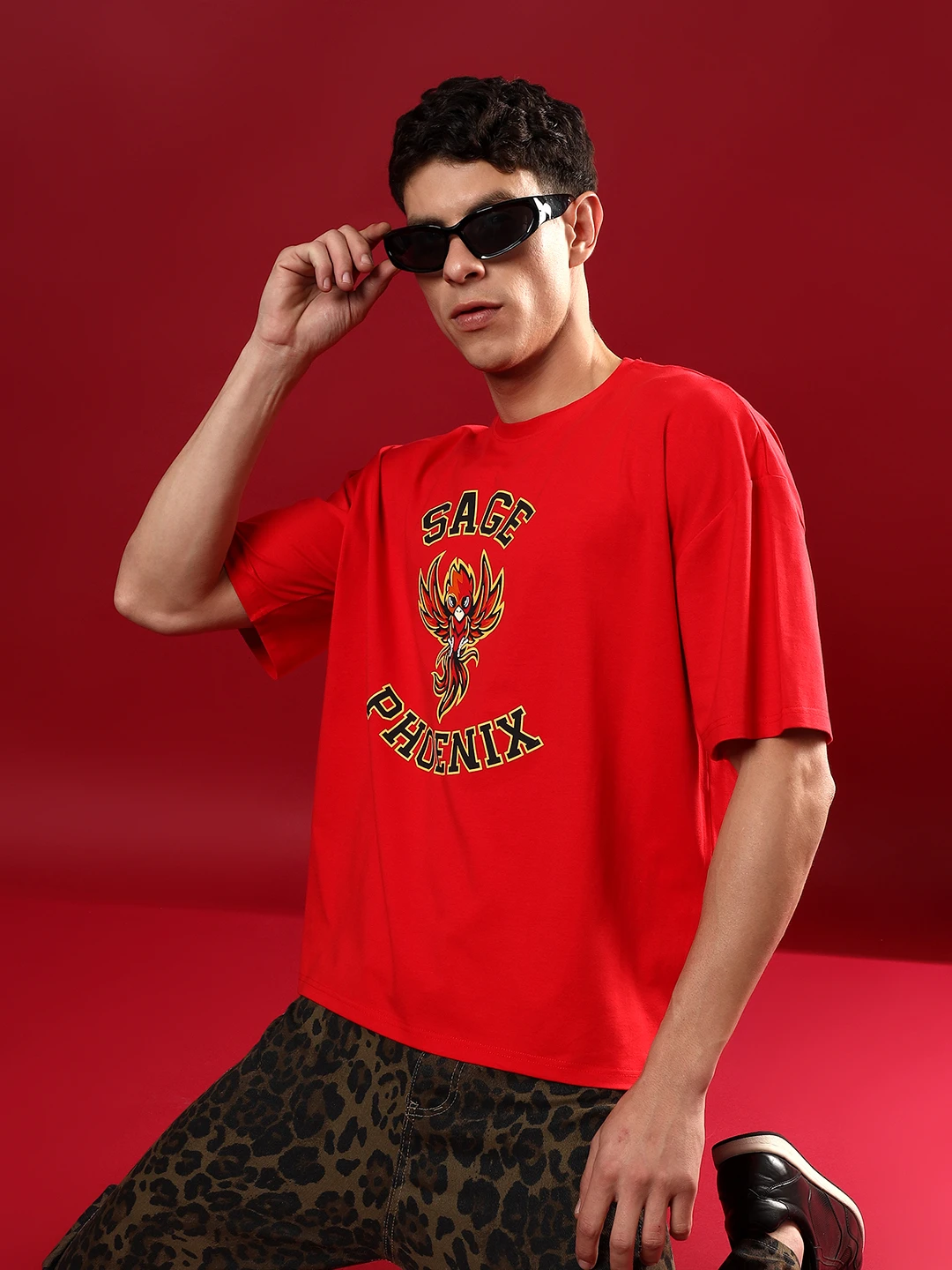 oversized red t shirt