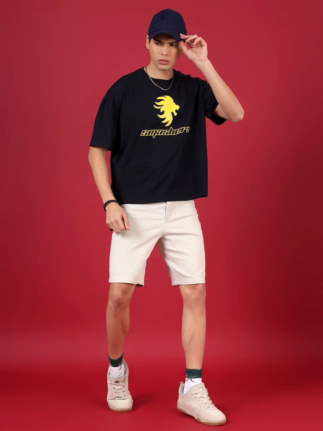 oversized navy t shirt