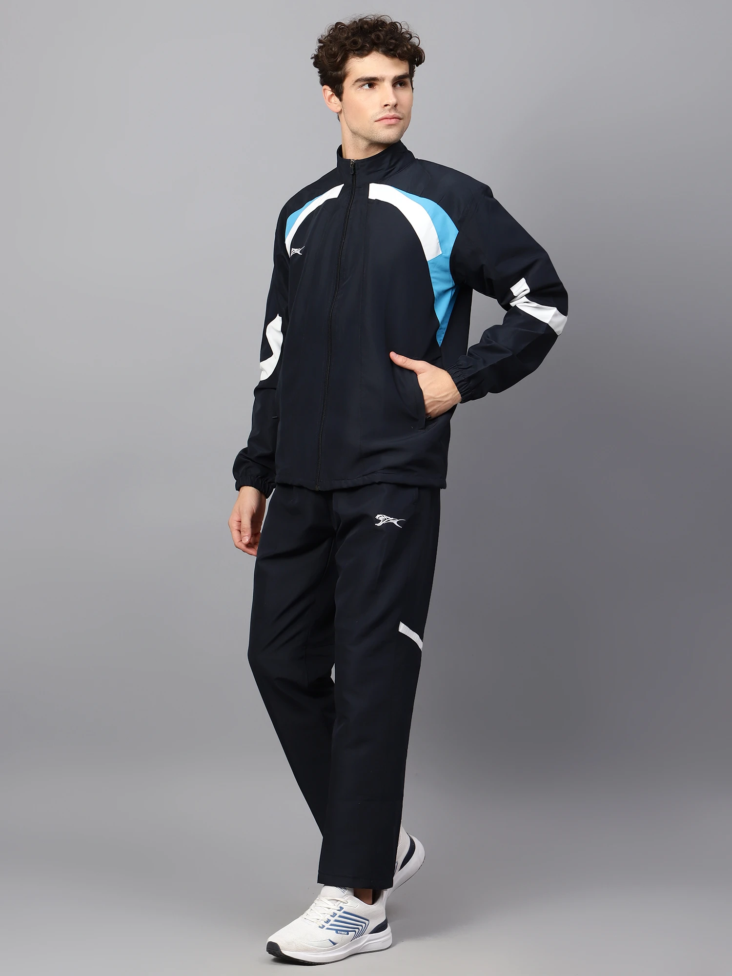 Shivnaresh Training Navy Blue Track Suit for men