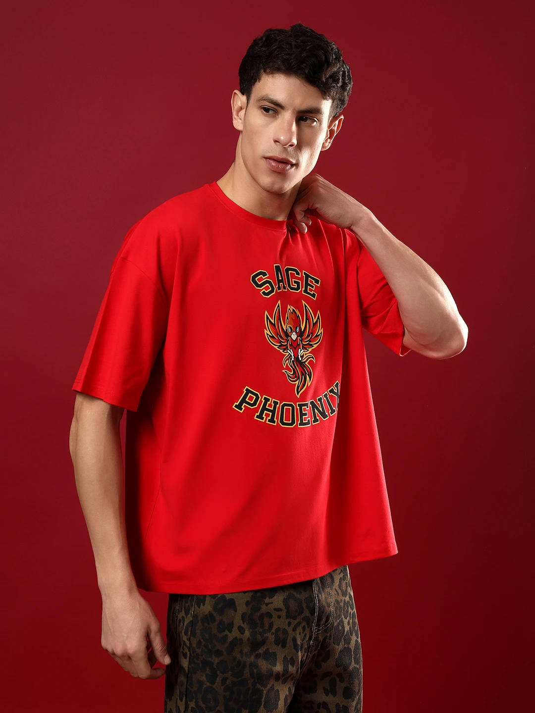 oversized red t shirt