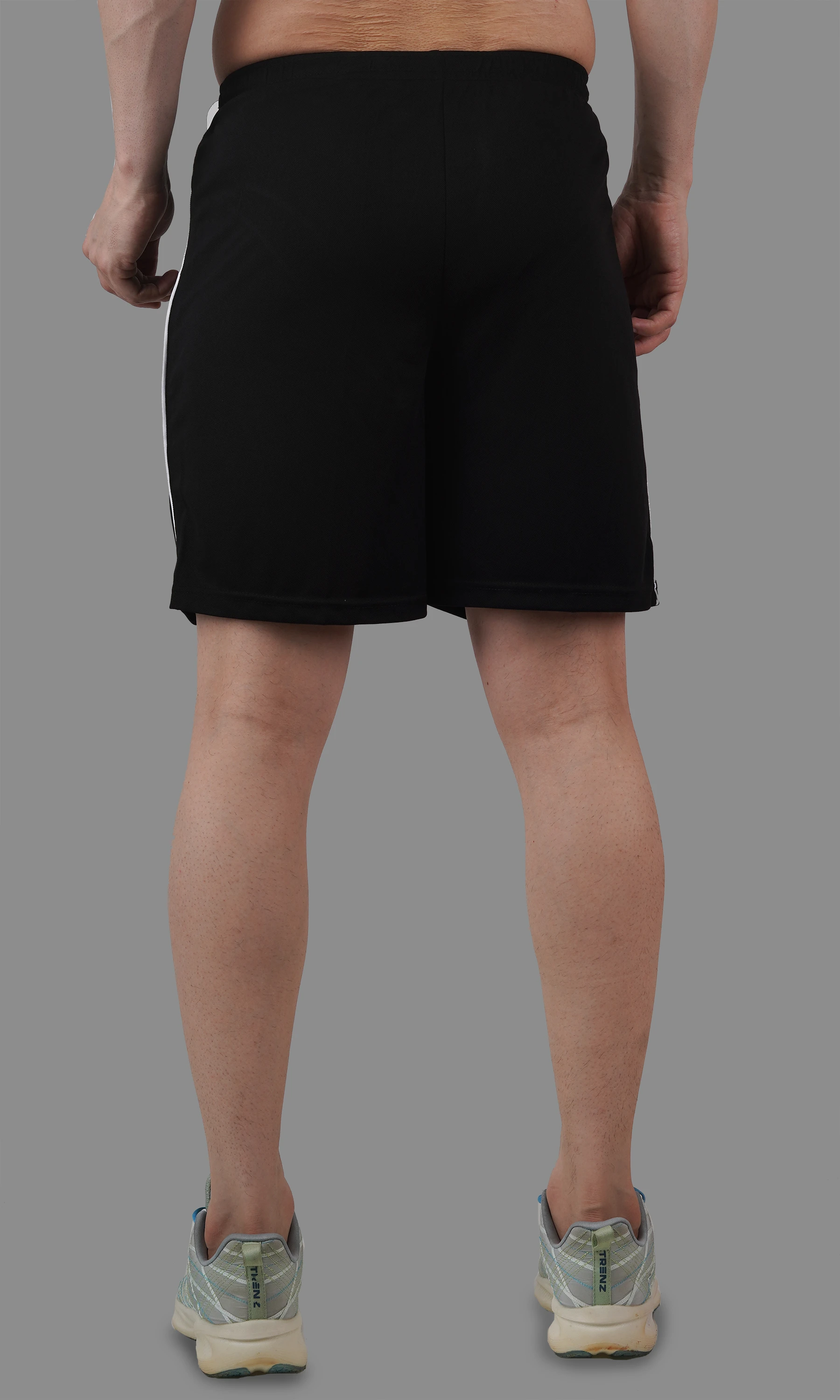 football shorts black white