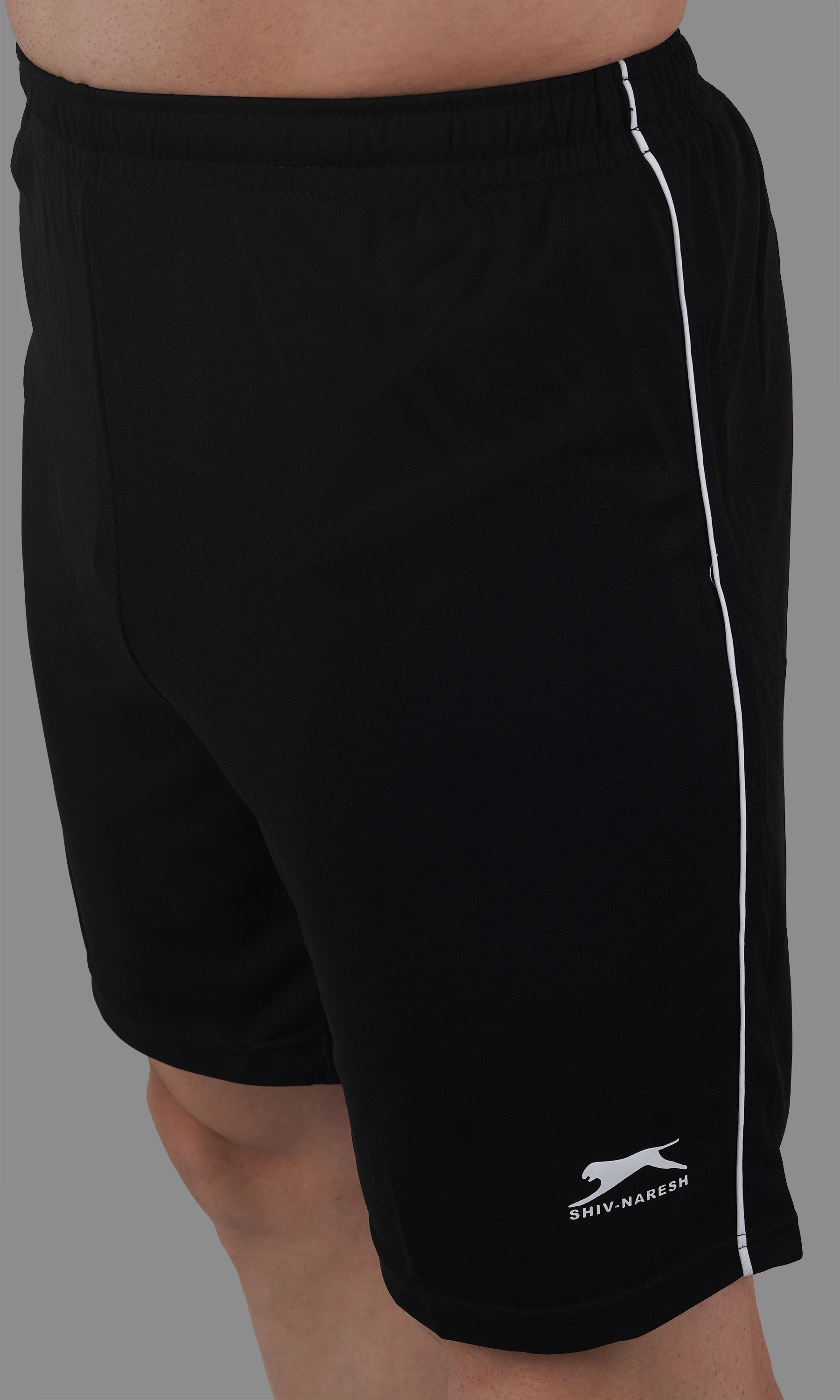 football shorts black white