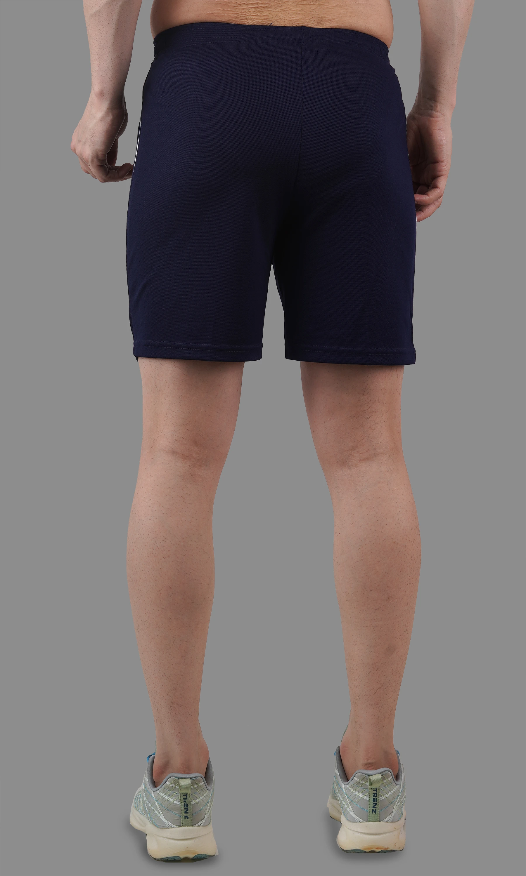 football shorts navy white