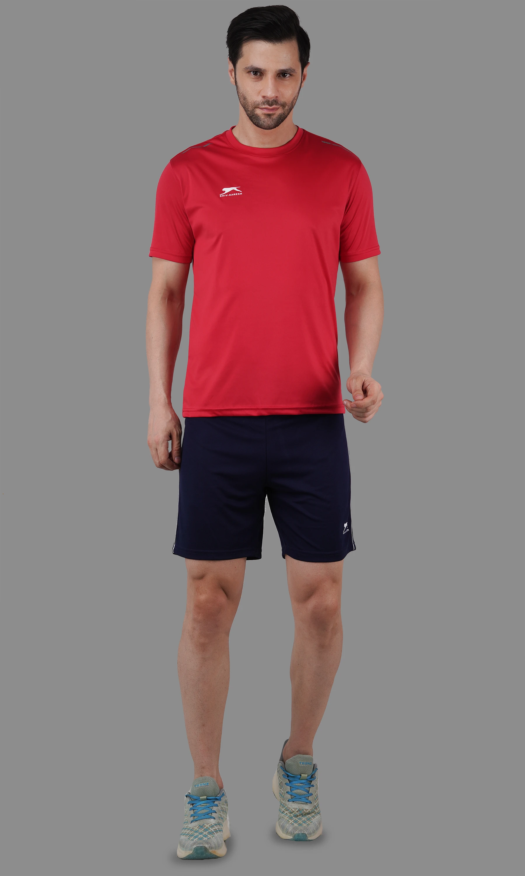 football shorts navy white