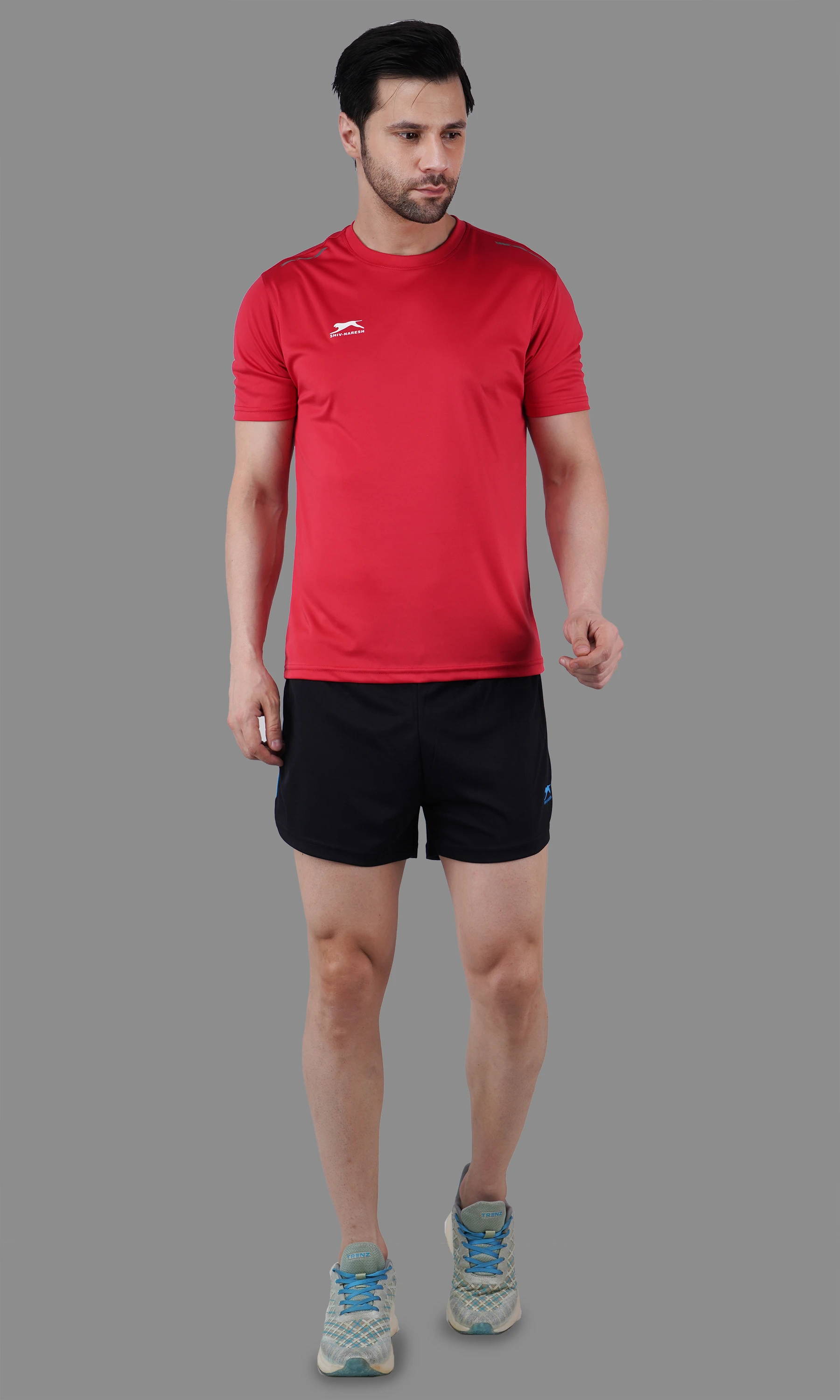 athletic shorts black cyan